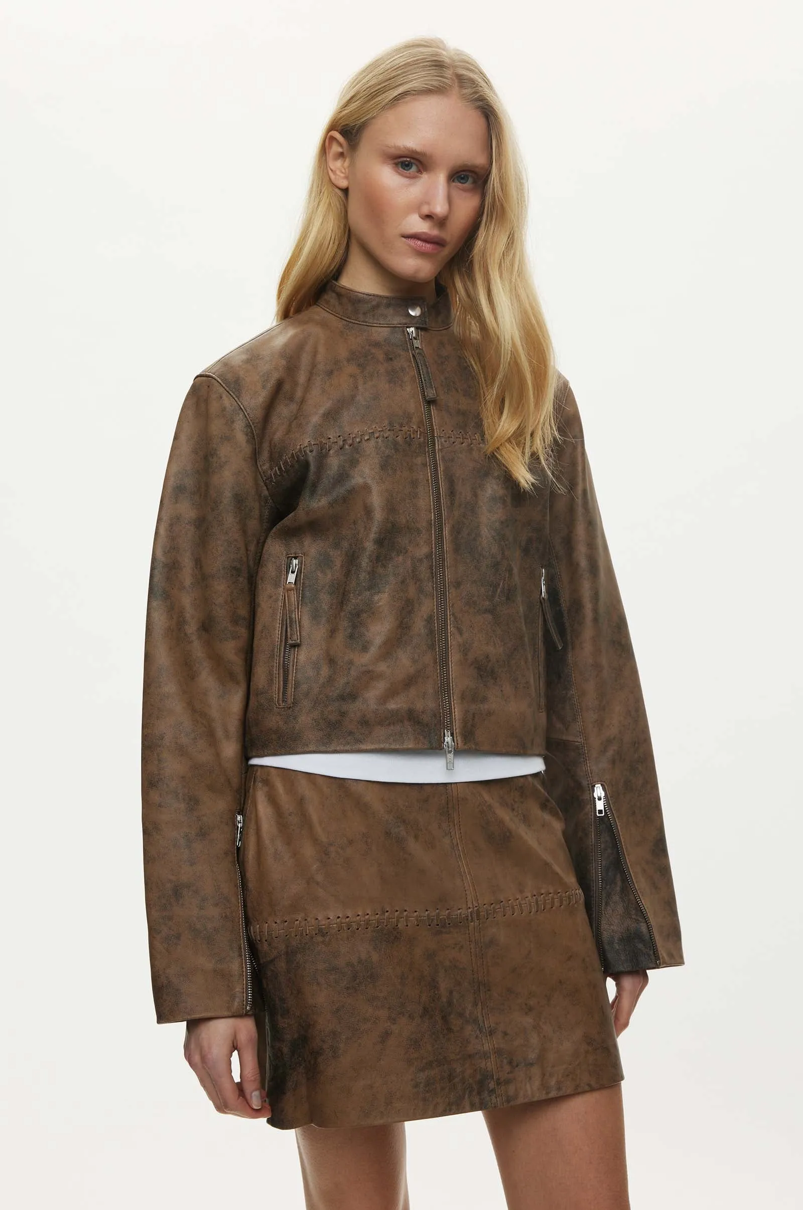 Bee Leather Jacket sold by oval square product image thumbnail 3