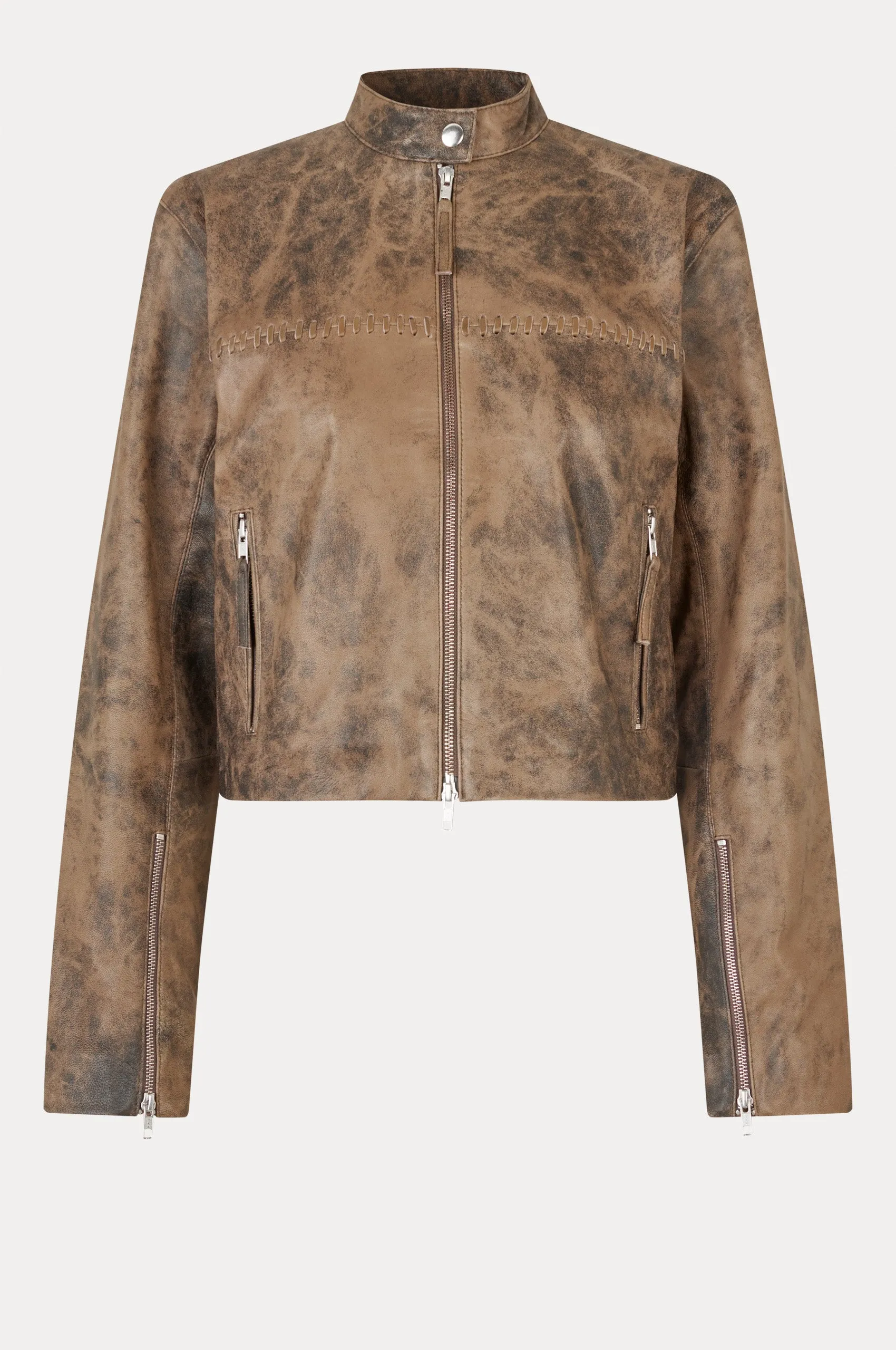 Bee Leather Jacket sold by oval square product image thumbnail 2