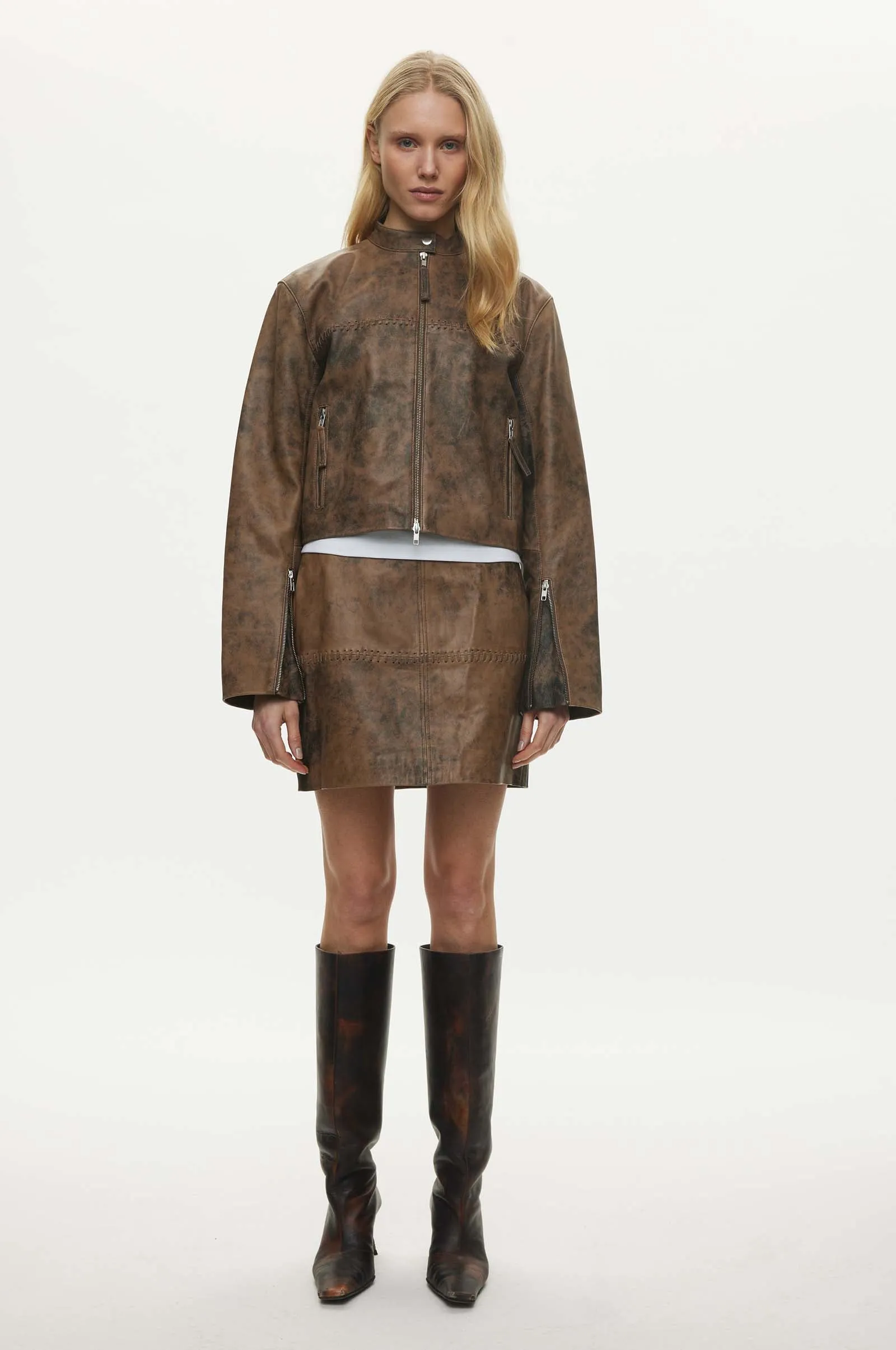 Bee Leather Jacket sold by oval square