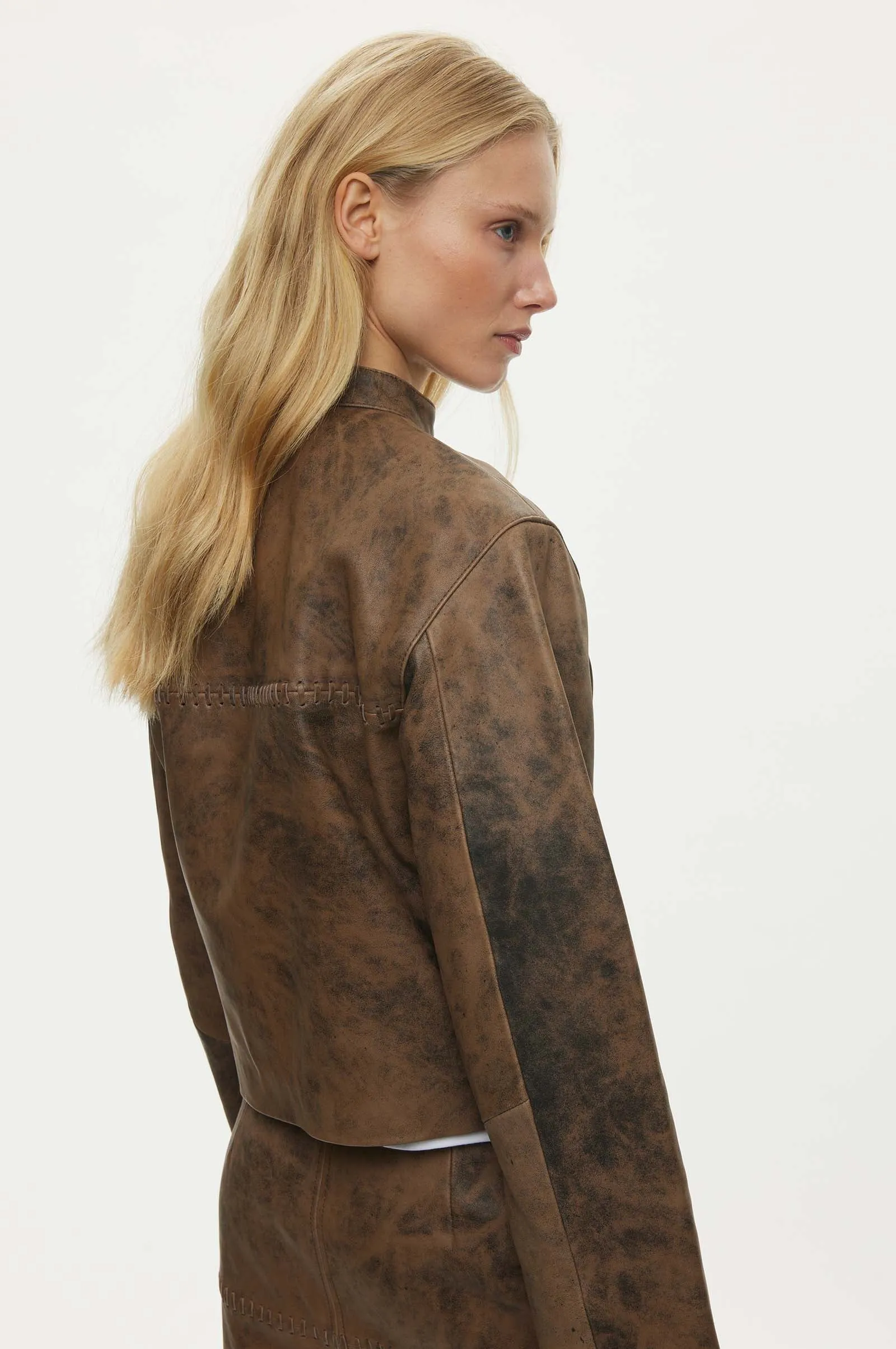 Bee Leather Jacket sold by oval square product image thumbnail 5