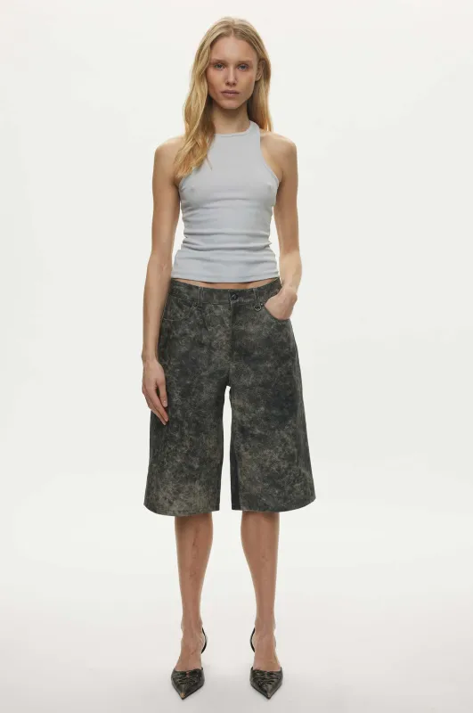 Bold Leather Shorts sold by oval square