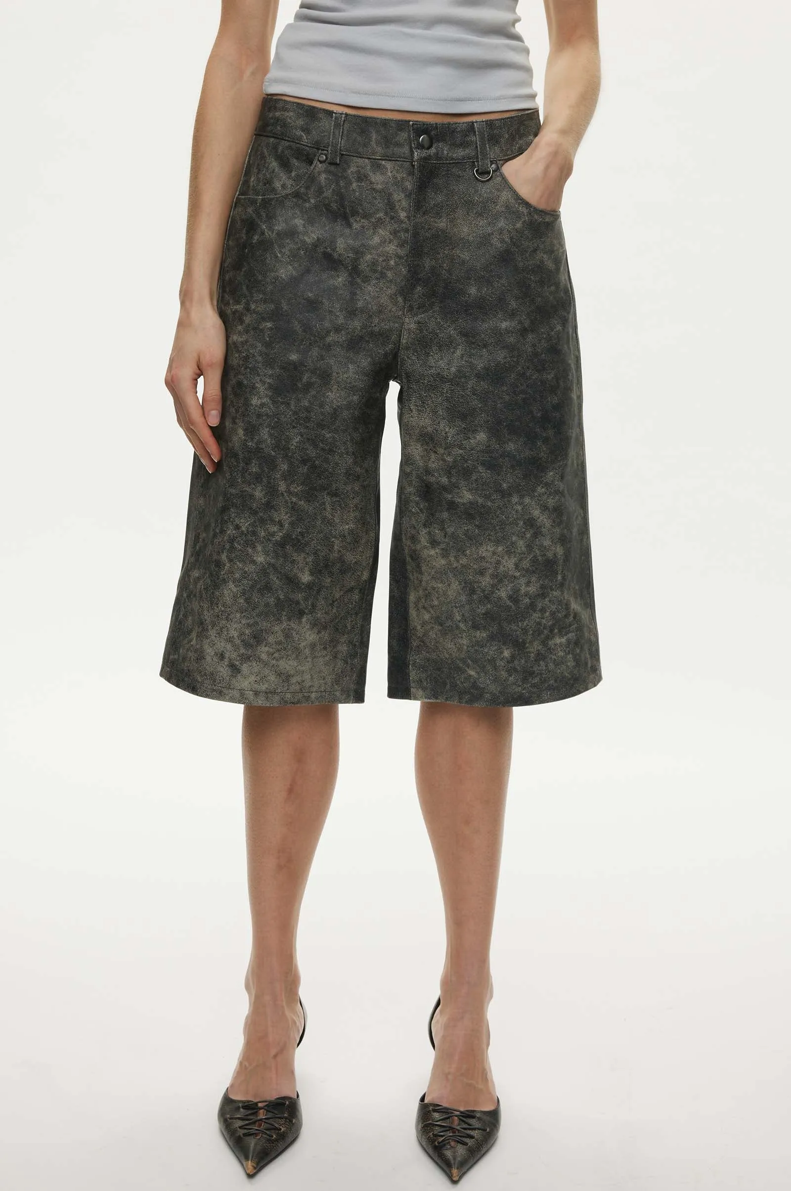 Bold Leather Shorts sold by oval square product image thumbnail 3