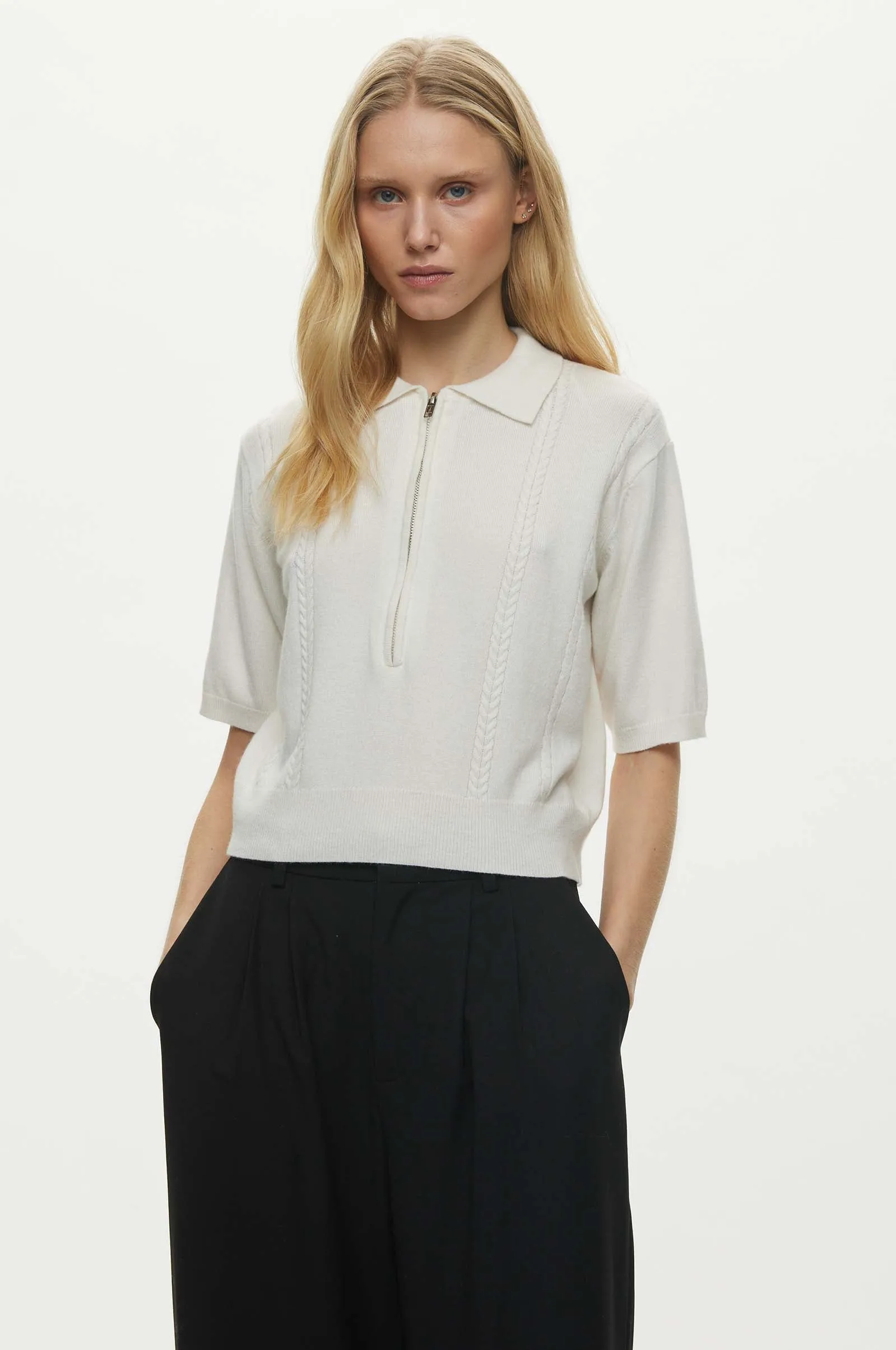 Vika Knit Polo sold by oval square product image thumbnail 3