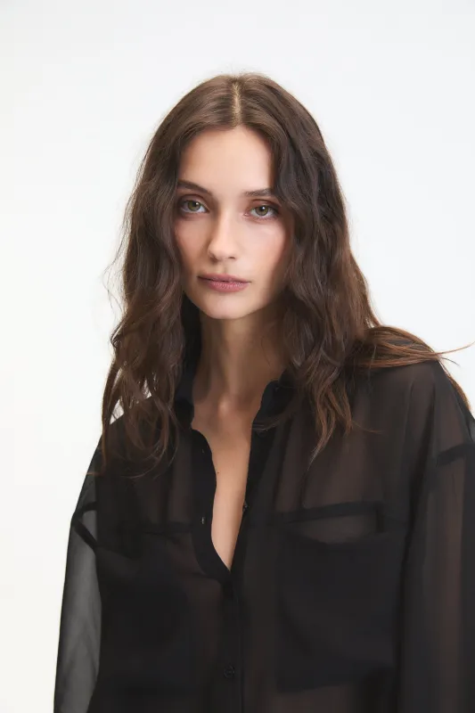 GRAYSON SHEER SHIRT made by Dèluc