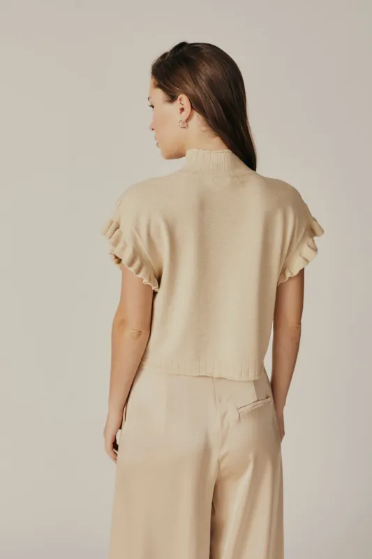 MYRICA KNIT TURTLENECK VEST sold by Dèluc