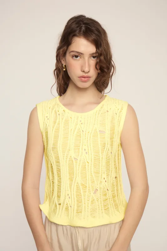 BERMEJA KNIT TOP made by Dèluc