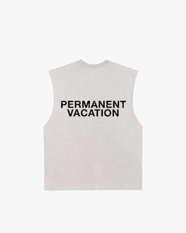 Classic Faded Sleeveless Tank Sports Grey made by PERMANENT VACATION
