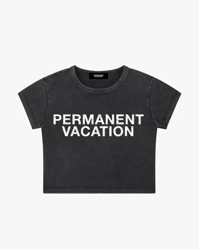 Classic Acid Wash Cropped Tee made by PERMANENT VACATION