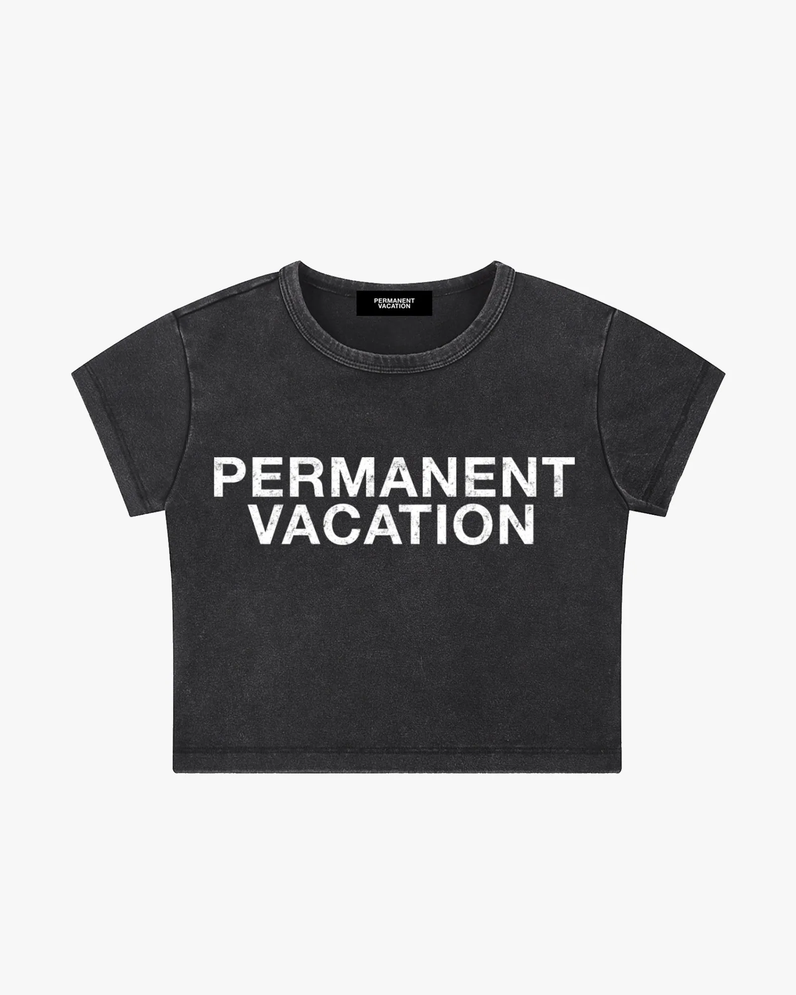 Classic Acid Wash Cropped Tee sold by PERMANENT VACATION