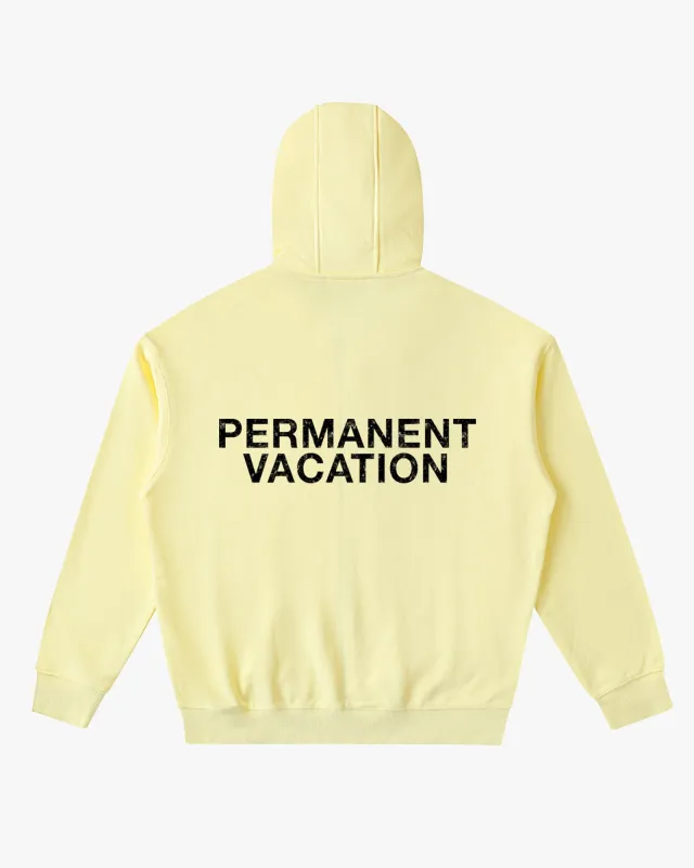 Classic Zip Up Hoodie Butter made by PERMANENT VACATION