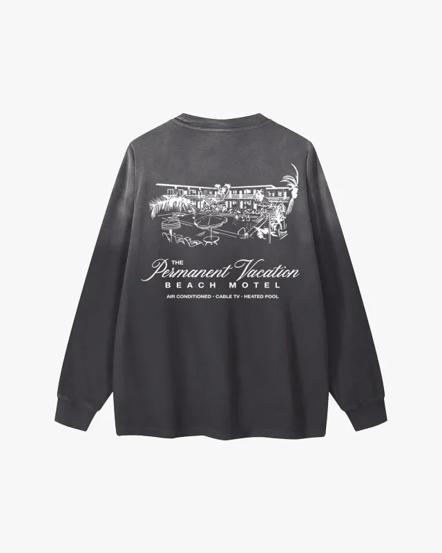 Beach Motel  Sun Fade Long Sleeve made by PERMANENT VACATION