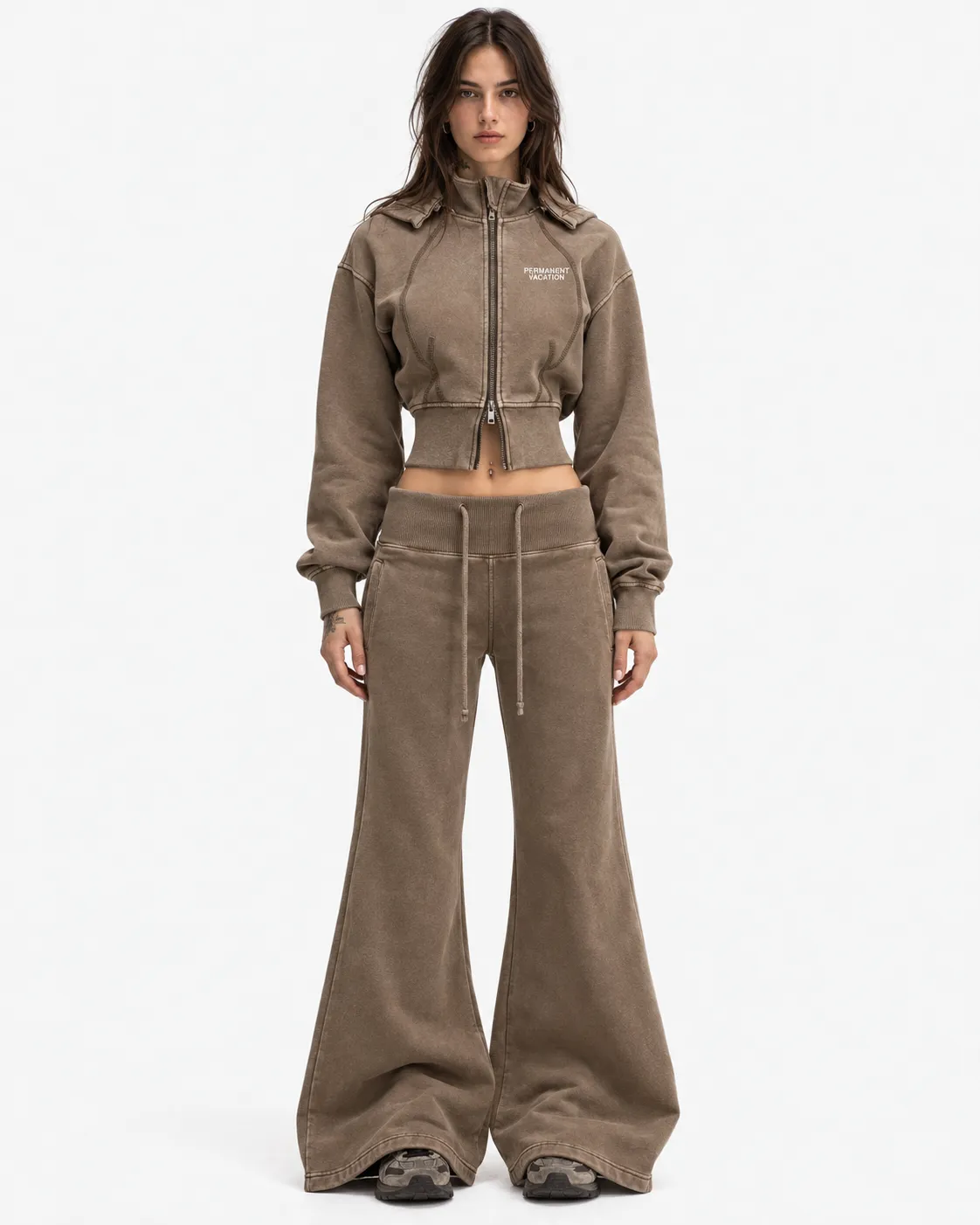 Dakota Cropped Fleece Hoodie sold by PERMANENT VACATION product image thumbnail 3