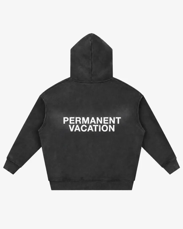 Classic Sun Fade Zipper Boxy Hoodie made by PERMANENT VACATION