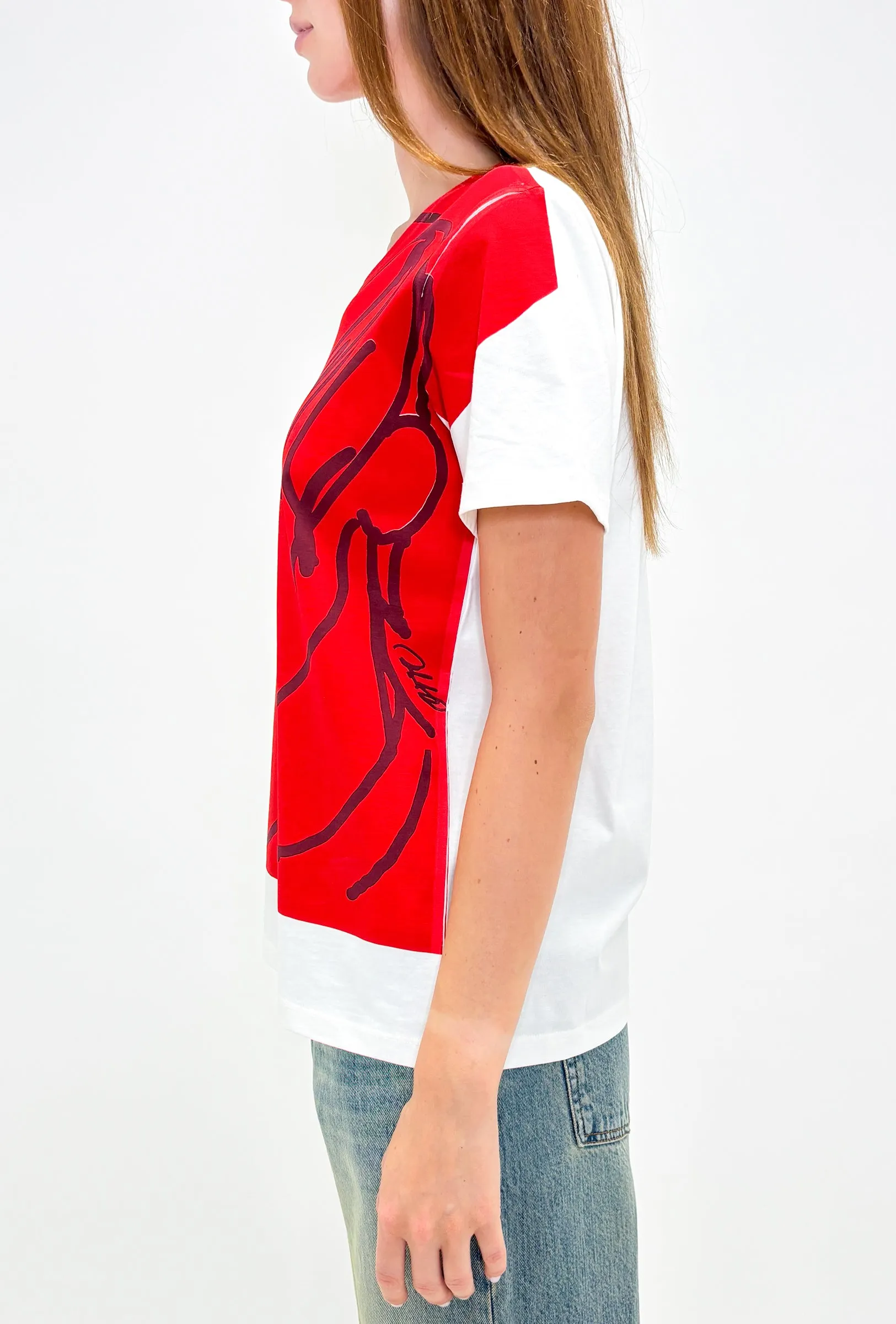 Organic Single Jersey T-Shirt, True Red sold by ODEEH product image thumbnail 2