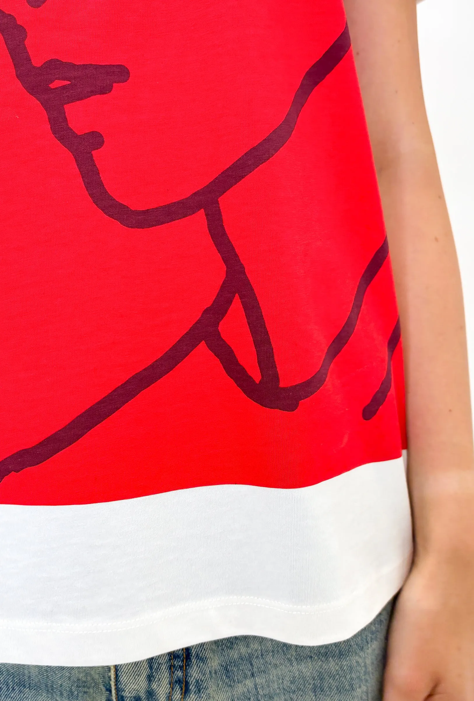 Organic Single Jersey T-Shirt, True Red sold by ODEEH product image thumbnail 3