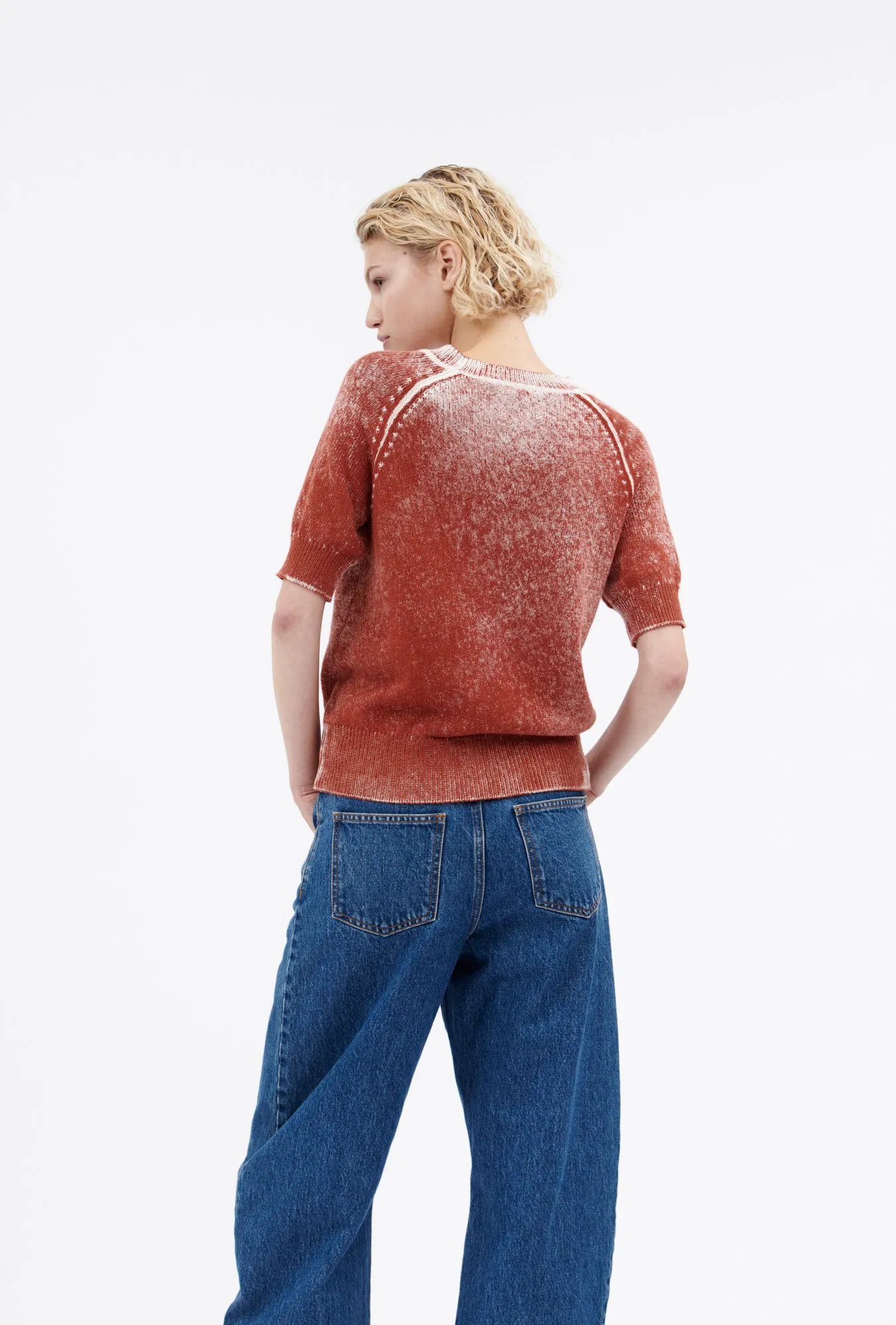 Inside-out Garment Print Shirt, Chestnut Red sold by ODEEH product image thumbnail 3