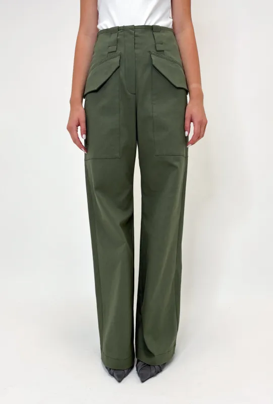 Cotton Twill Hose, Bush Green made by ODEEH