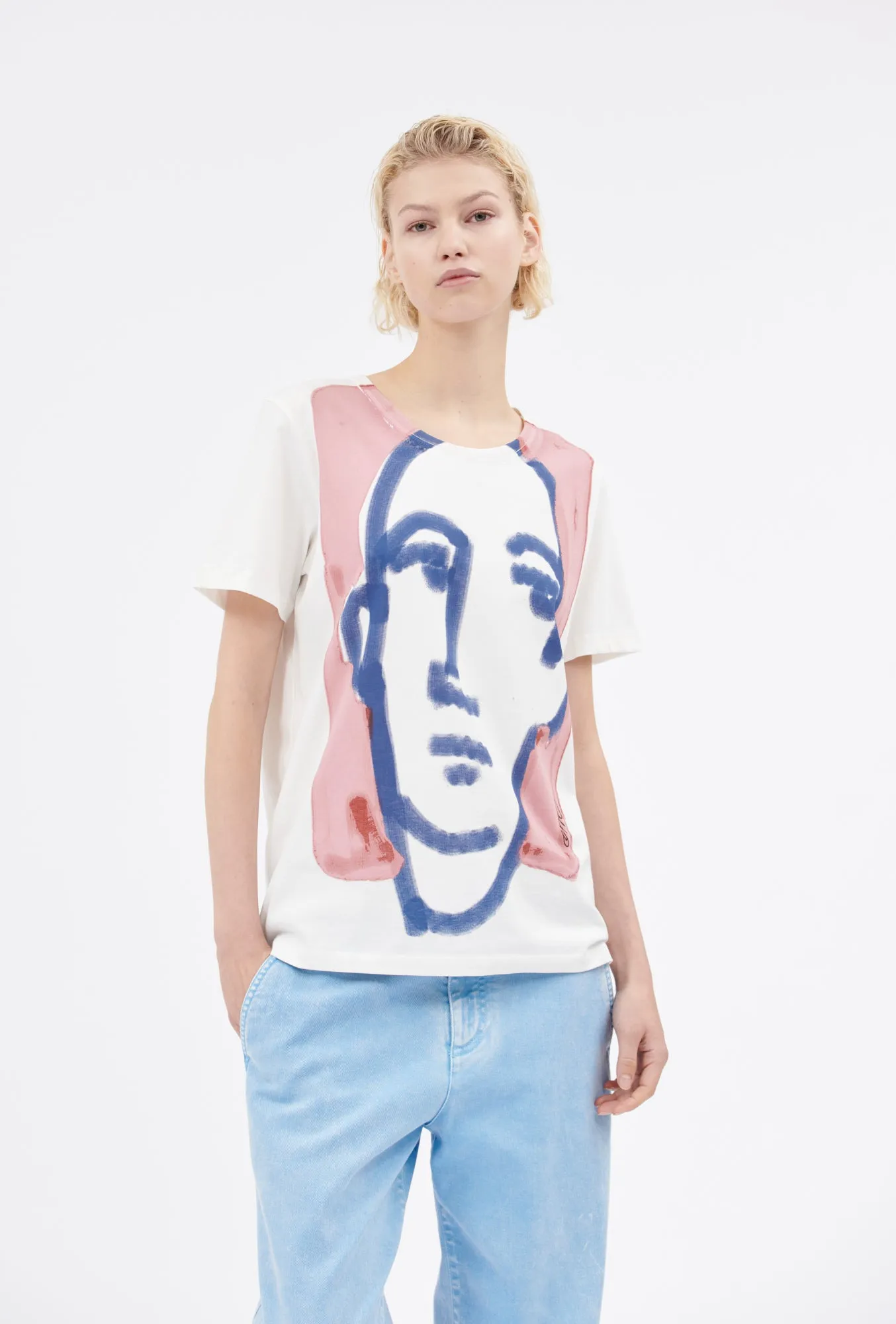 Organic Single Jersey T-Shirt, Rosé sold by ODEEH