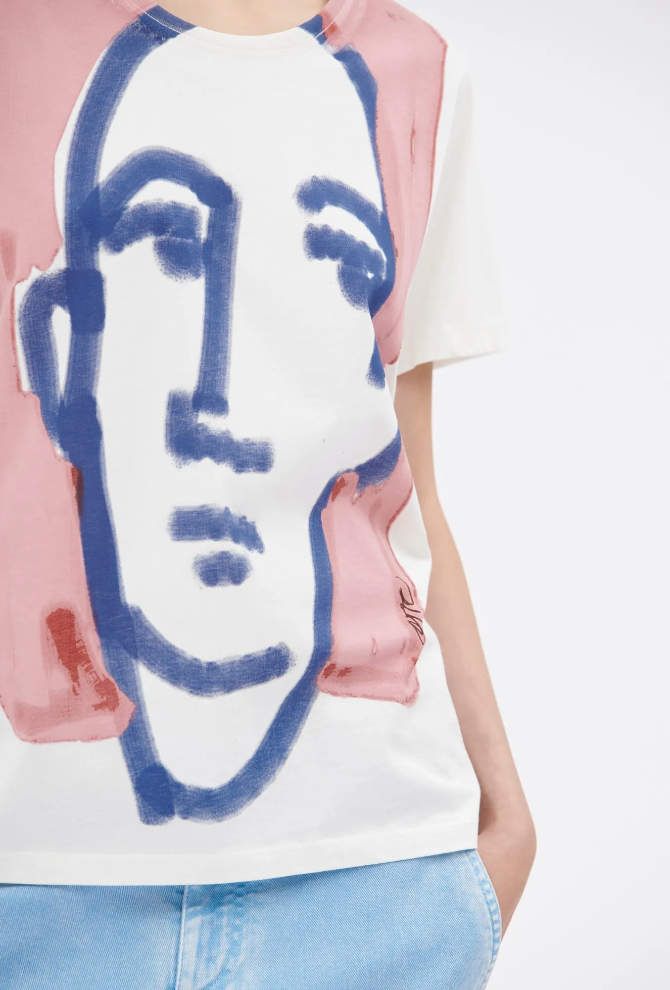 Organic Single Jersey T-Shirt, Rosé sold by ODEEH product image thumbnail 5