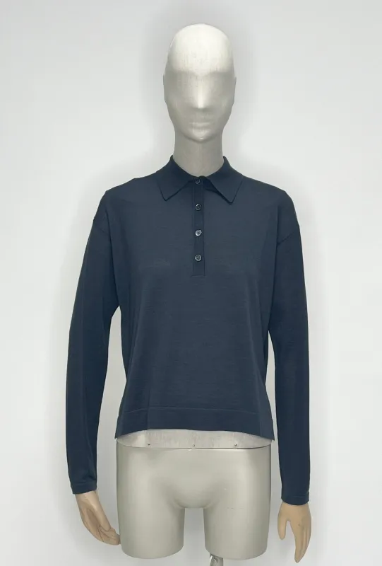 MERINO EXTRAFINE Pullover, Steel sold by ODEEH