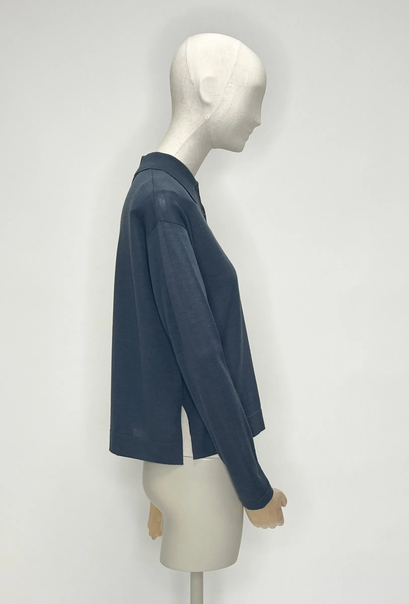 MERINO EXTRAFINE Pullover, Steel sold by ODEEH product image thumbnail 3
