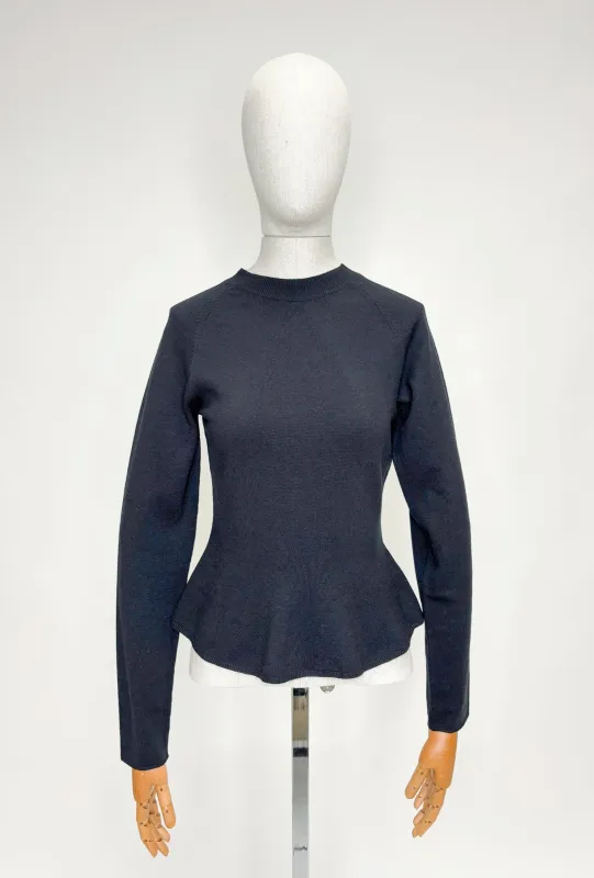 MERINO WOOL Pullover, Jet Black made by ODEEH