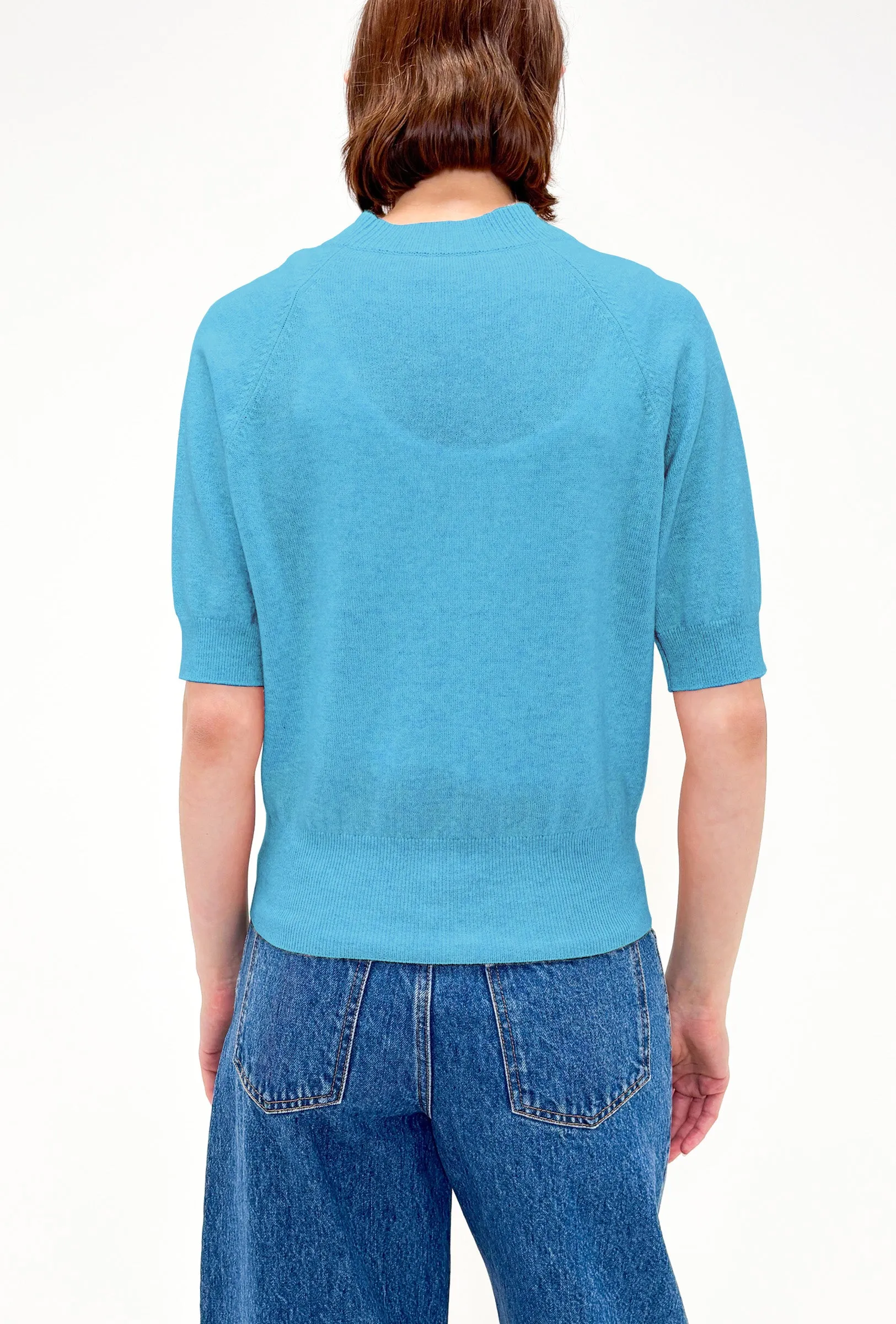 Light Cashmere Pullover, Turquoise sold by ODEEH product image thumbnail 3