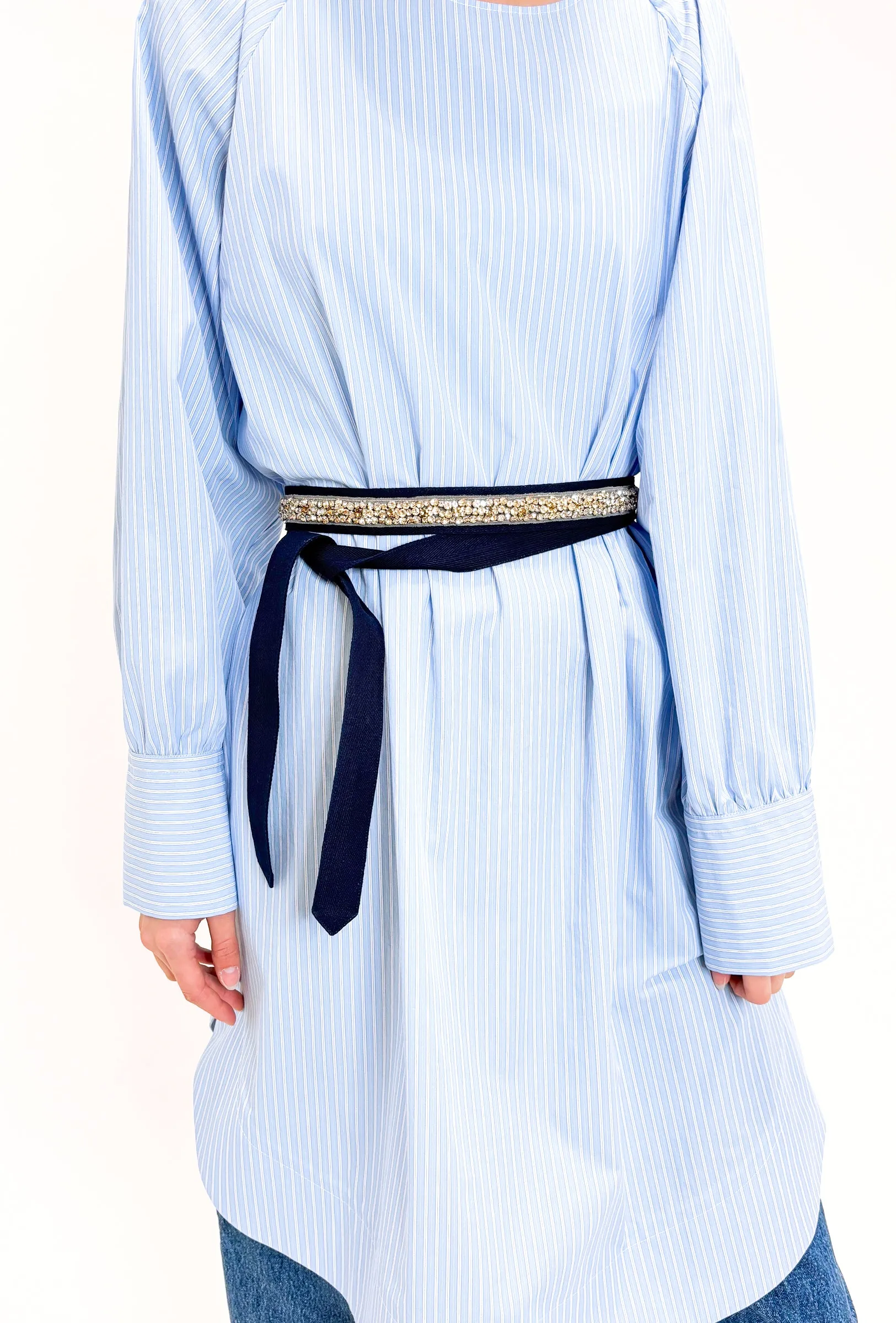 Rhinestone Belt, Navy sold by ODEEH