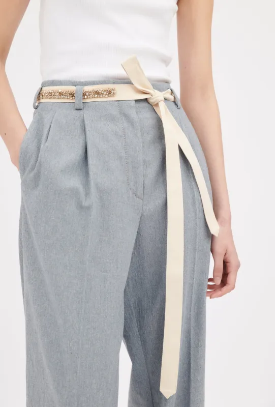 Rhinestone Belt, Vanilla made by ODEEH