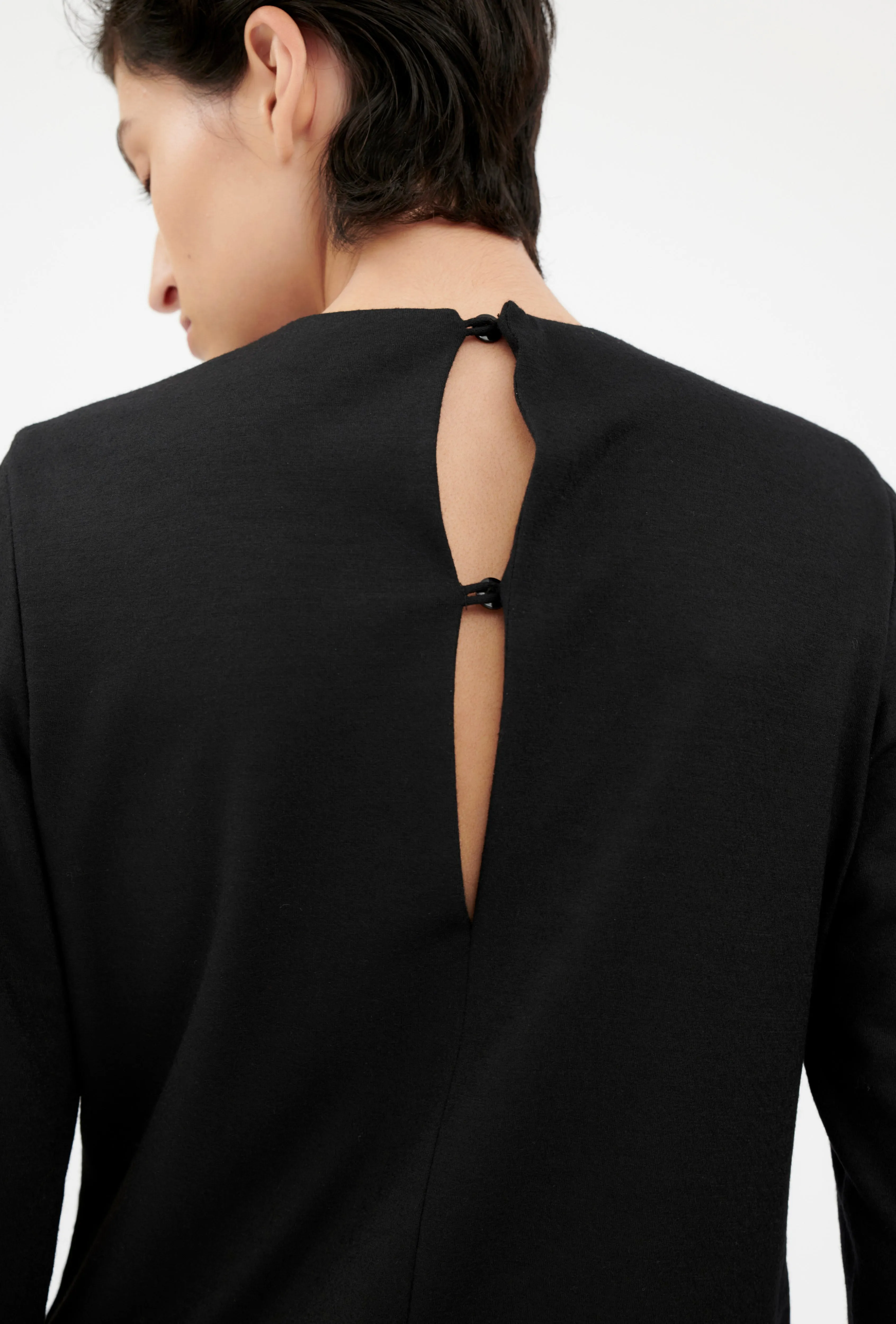 Light Wool Jersey Kleid, Jet Black sold by ODEEH product image thumbnail 5