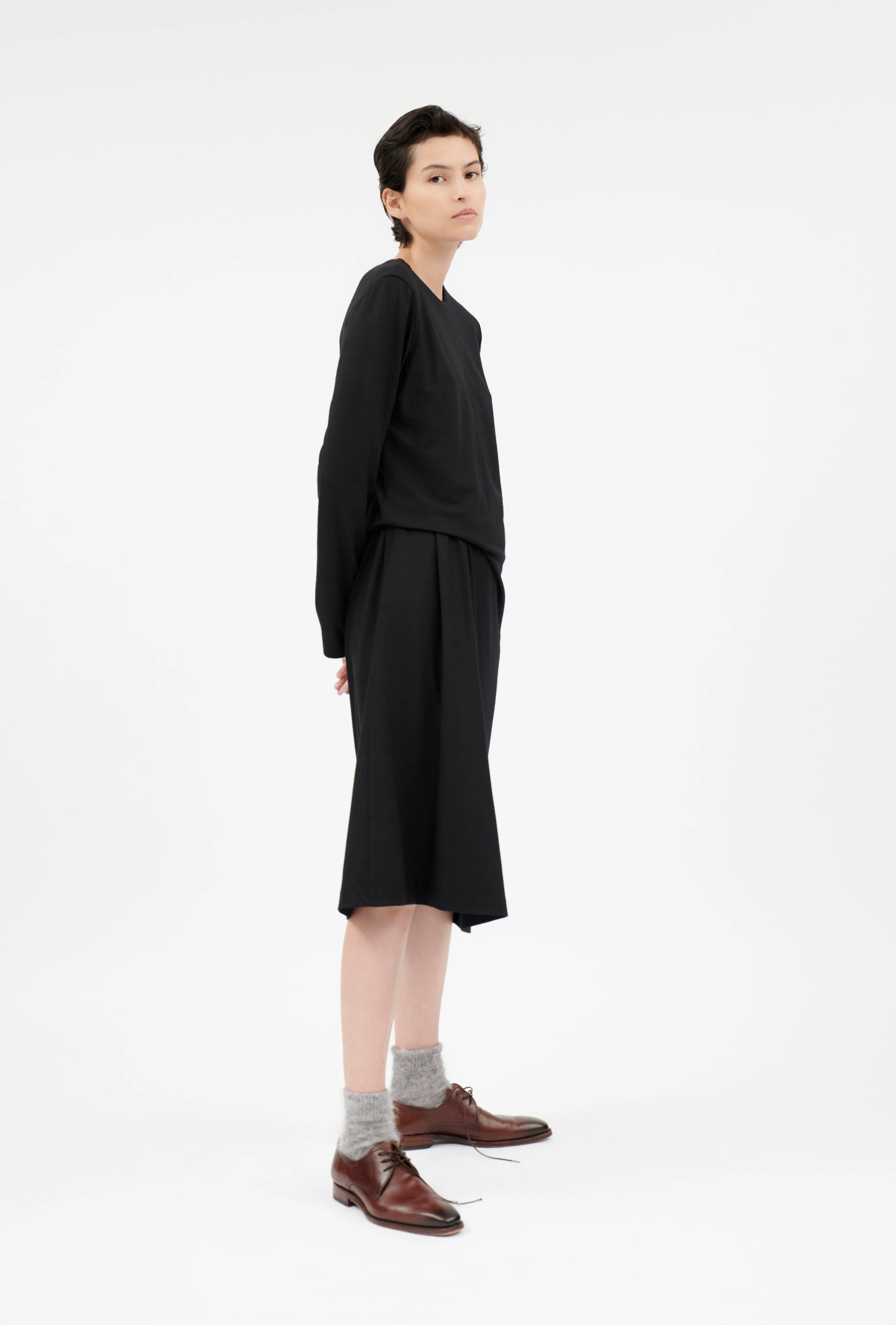 Light Wool Jersey Kleid, Jet Black sold by ODEEH product image thumbnail 2