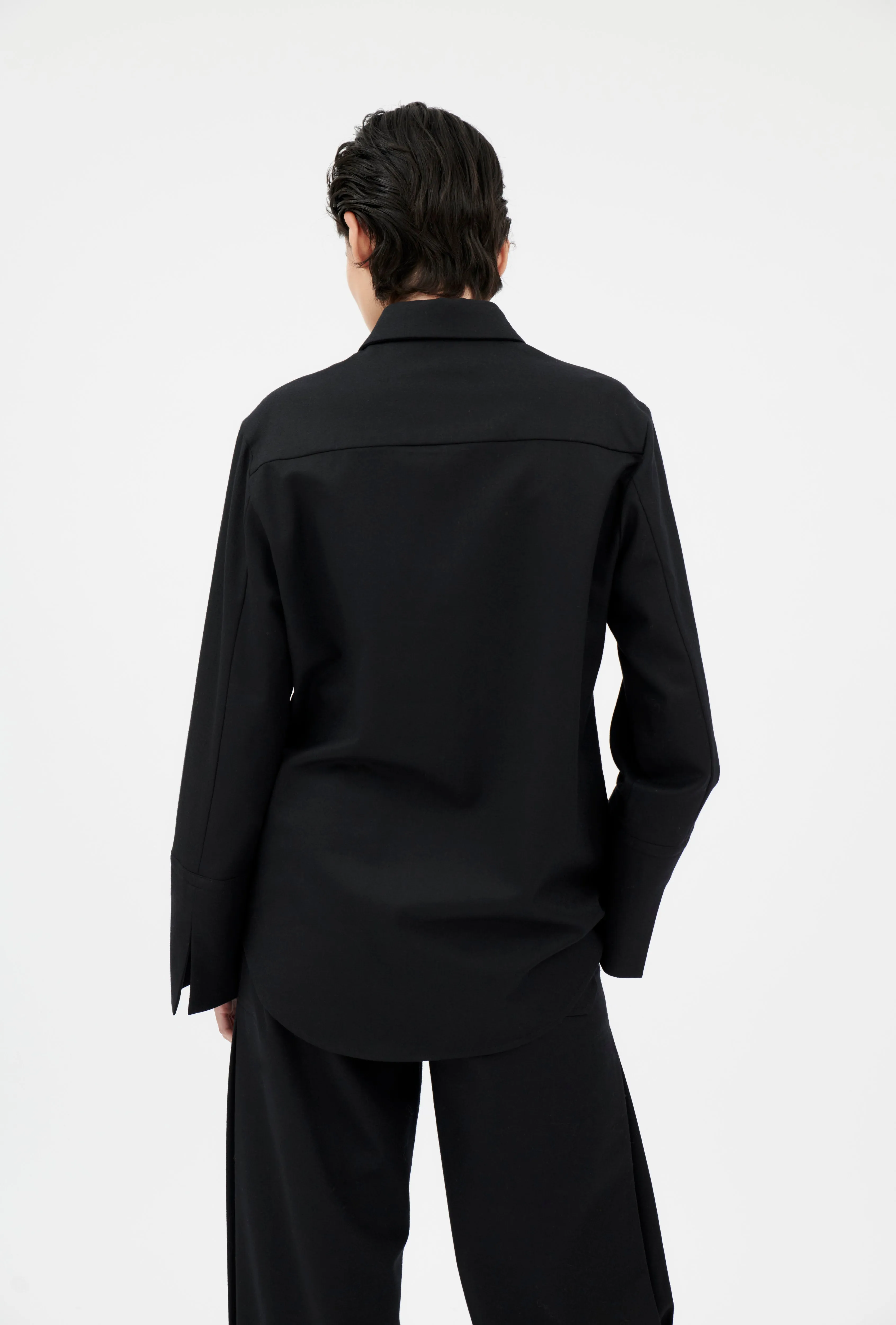 Flannel Bluse, Jet Black sold by ODEEH product image thumbnail 3