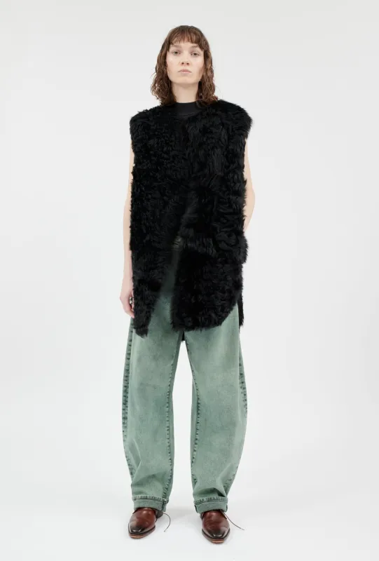 Tigrado Sheep Fell Weste, Jet Black made by ODEEH