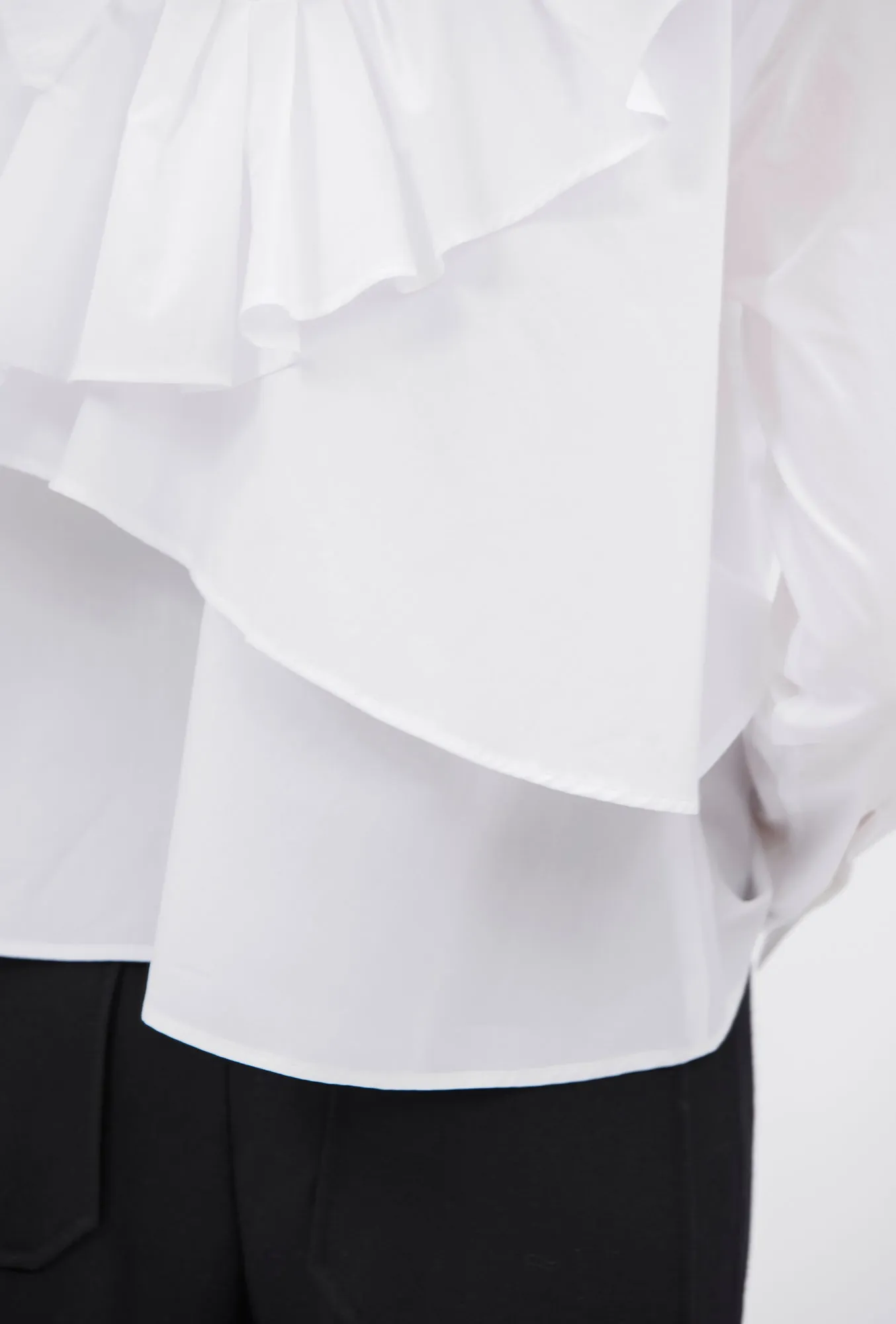 Light Poplin Bluse, White sold by ODEEH product image thumbnail 4