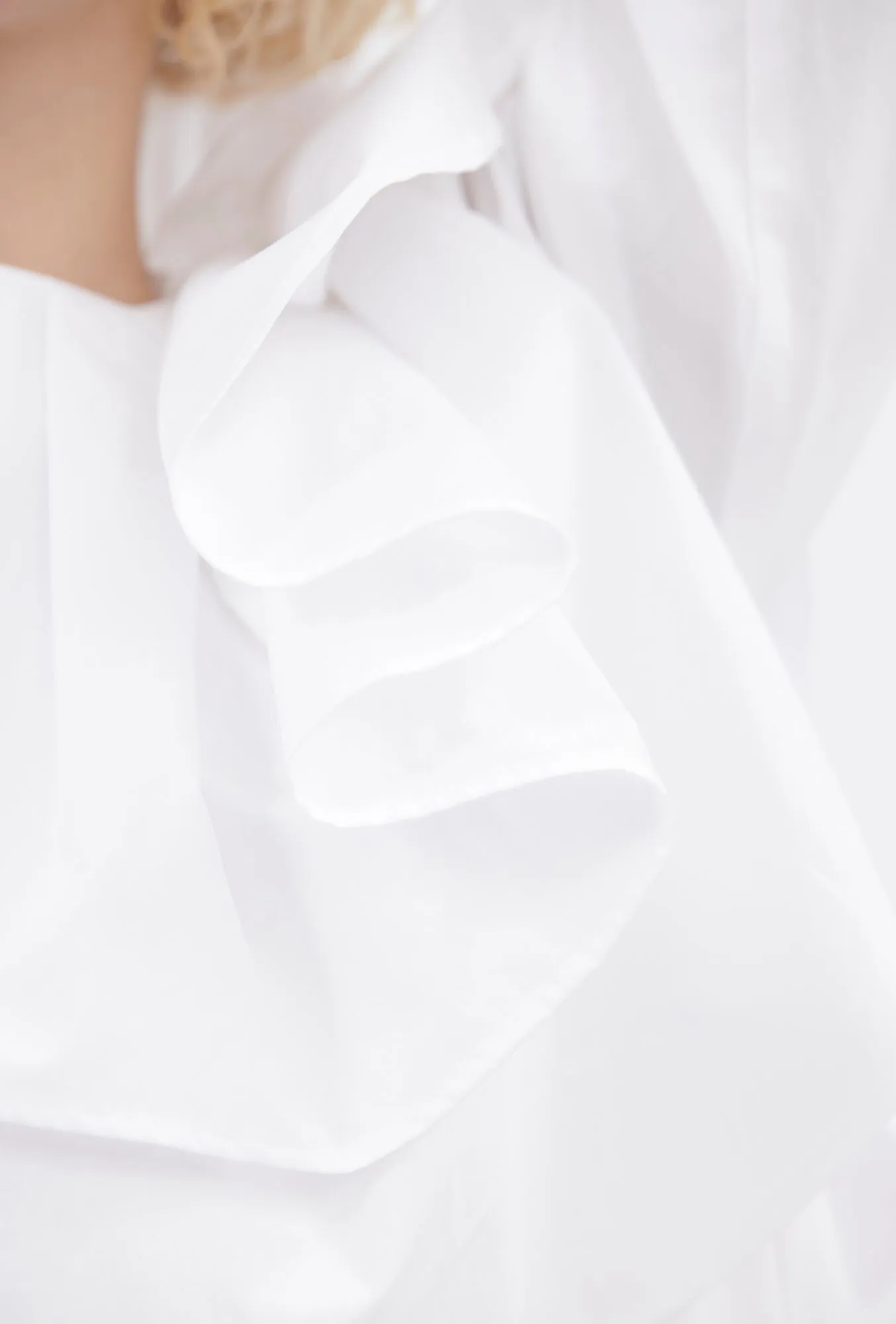 Light Poplin Bluse, White sold by ODEEH product image thumbnail 5