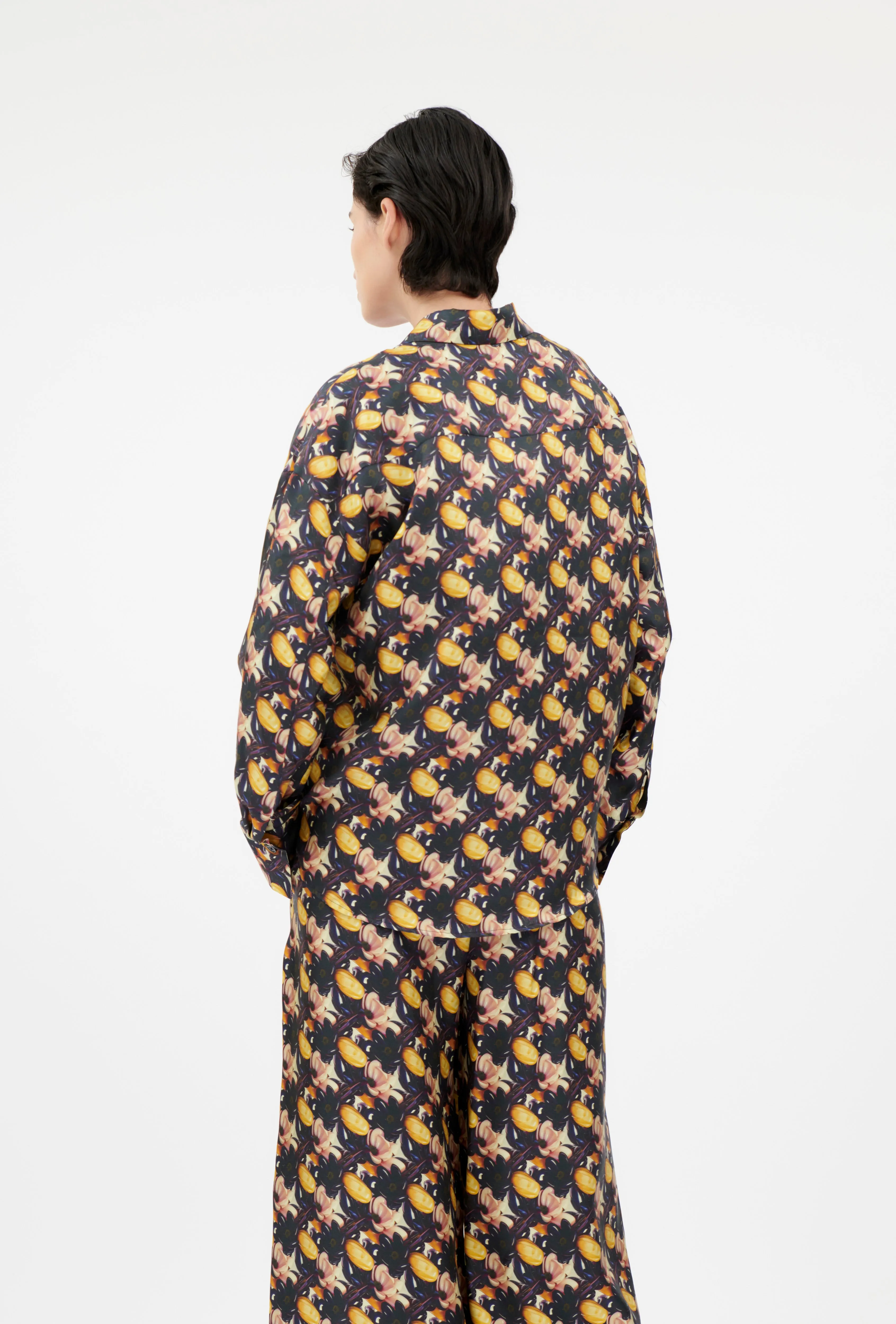 Magnolias & Buds Twill Bluse, Deep Purple sold by ODEEH product image thumbnail 3