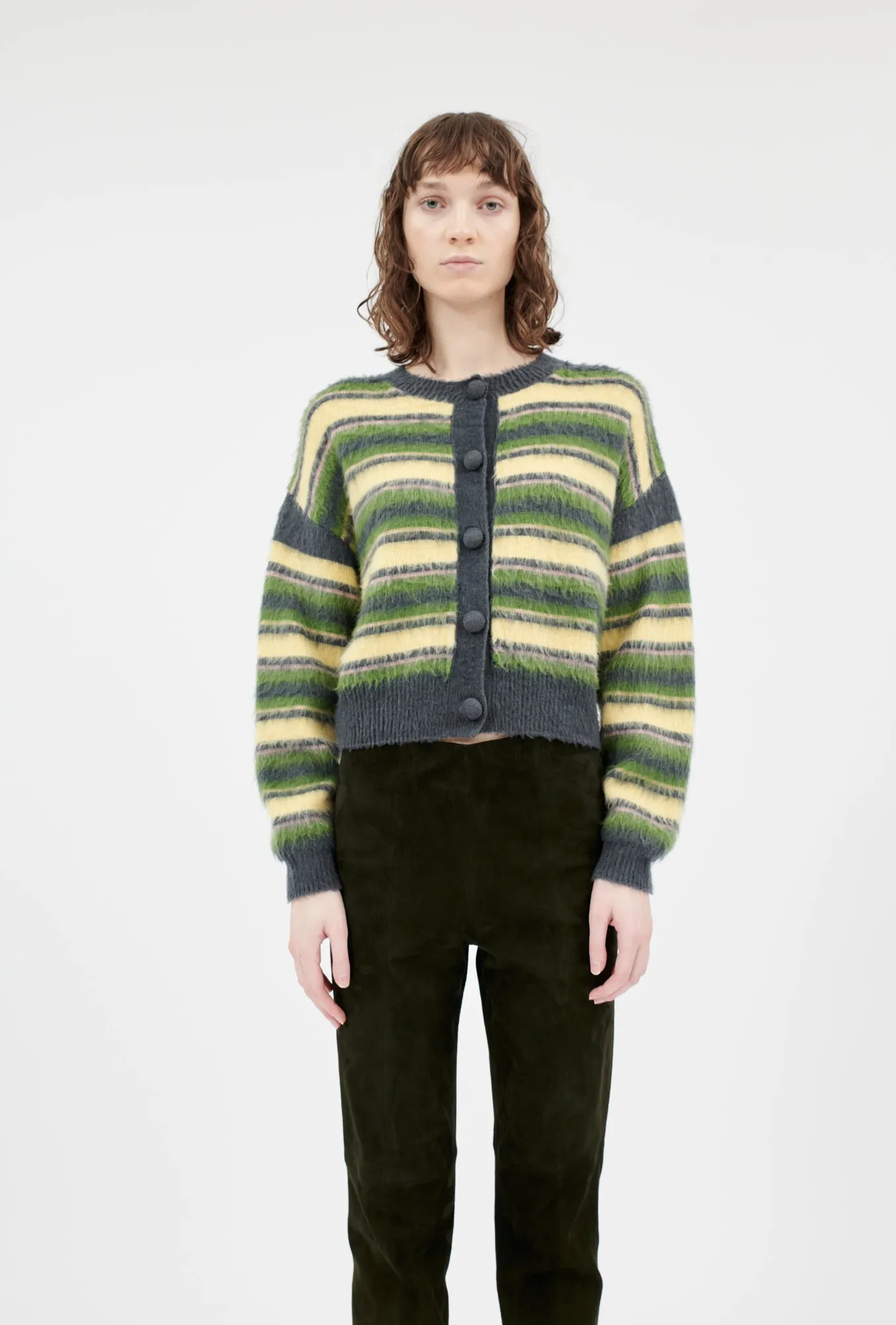 Brushed Wool Mix Cardigan, Multicolor sold by ODEEH