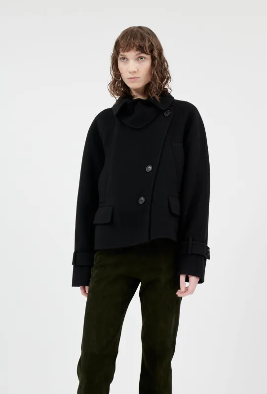 Spongy Double Face Jacke, Jet Black made by ODEEH