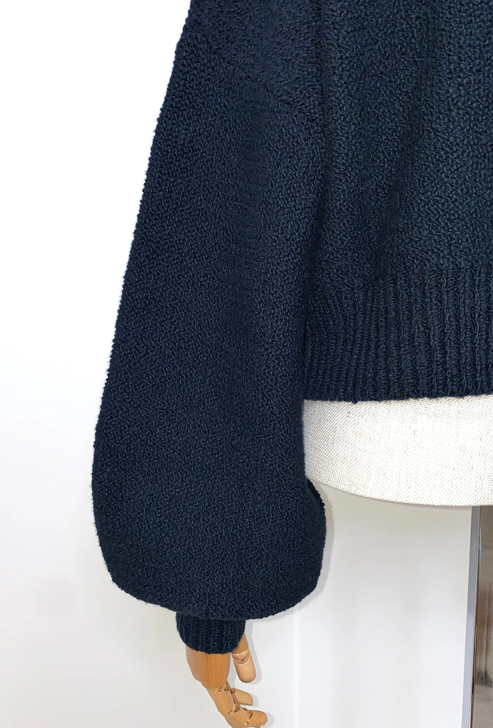 Twisted Bouclé Cardigan, Midnight sold by ODEEH product image thumbnail 3