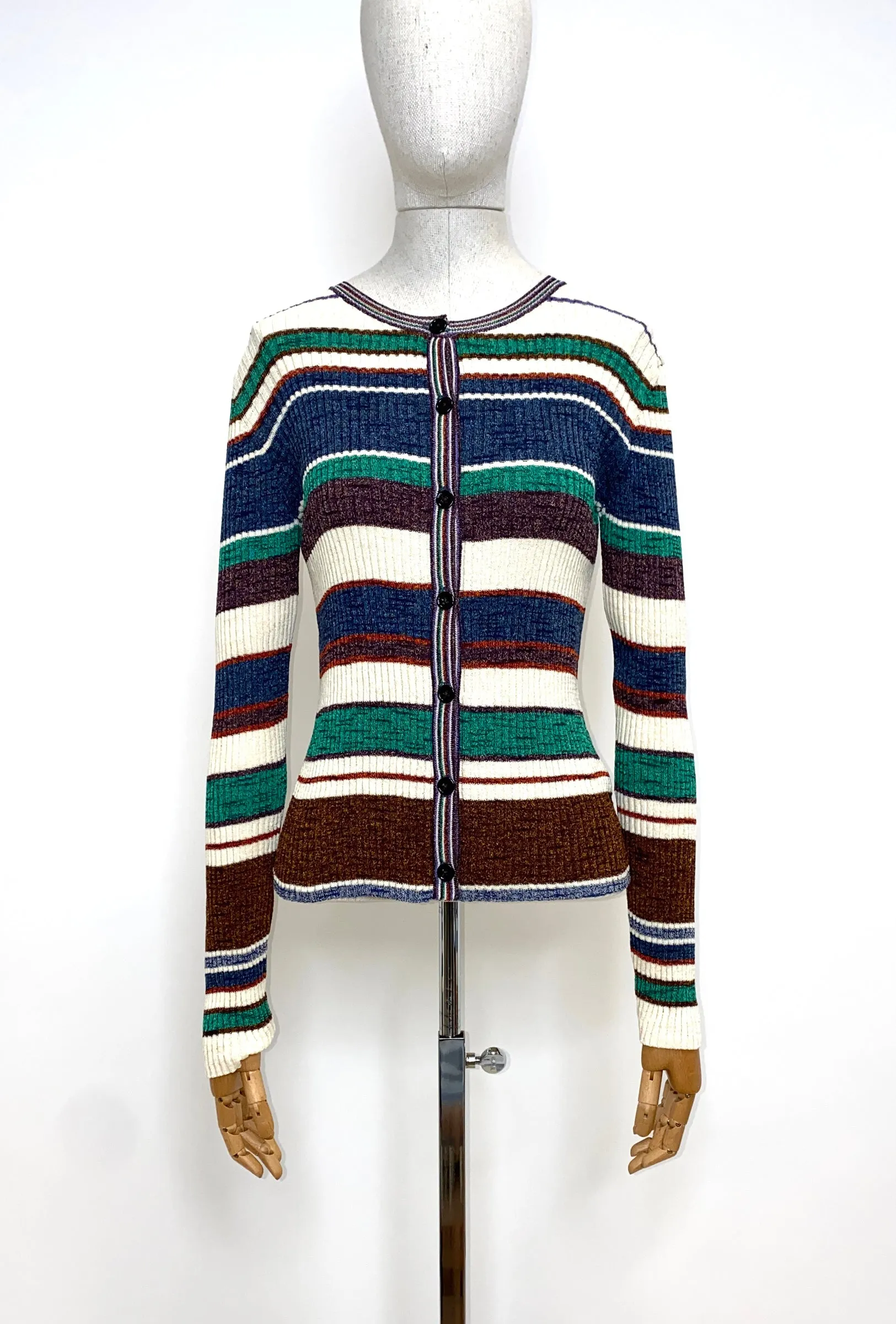 Cotton Linen Crepe Cardigan, Heather Blue sold by ODEEH