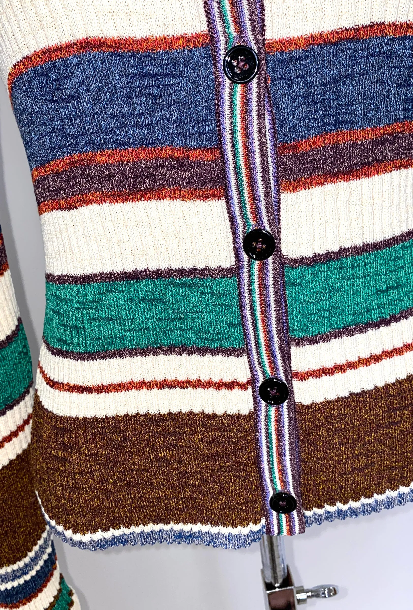 Cotton Linen Crepe Cardigan, Heather Blue sold by ODEEH product image thumbnail 4