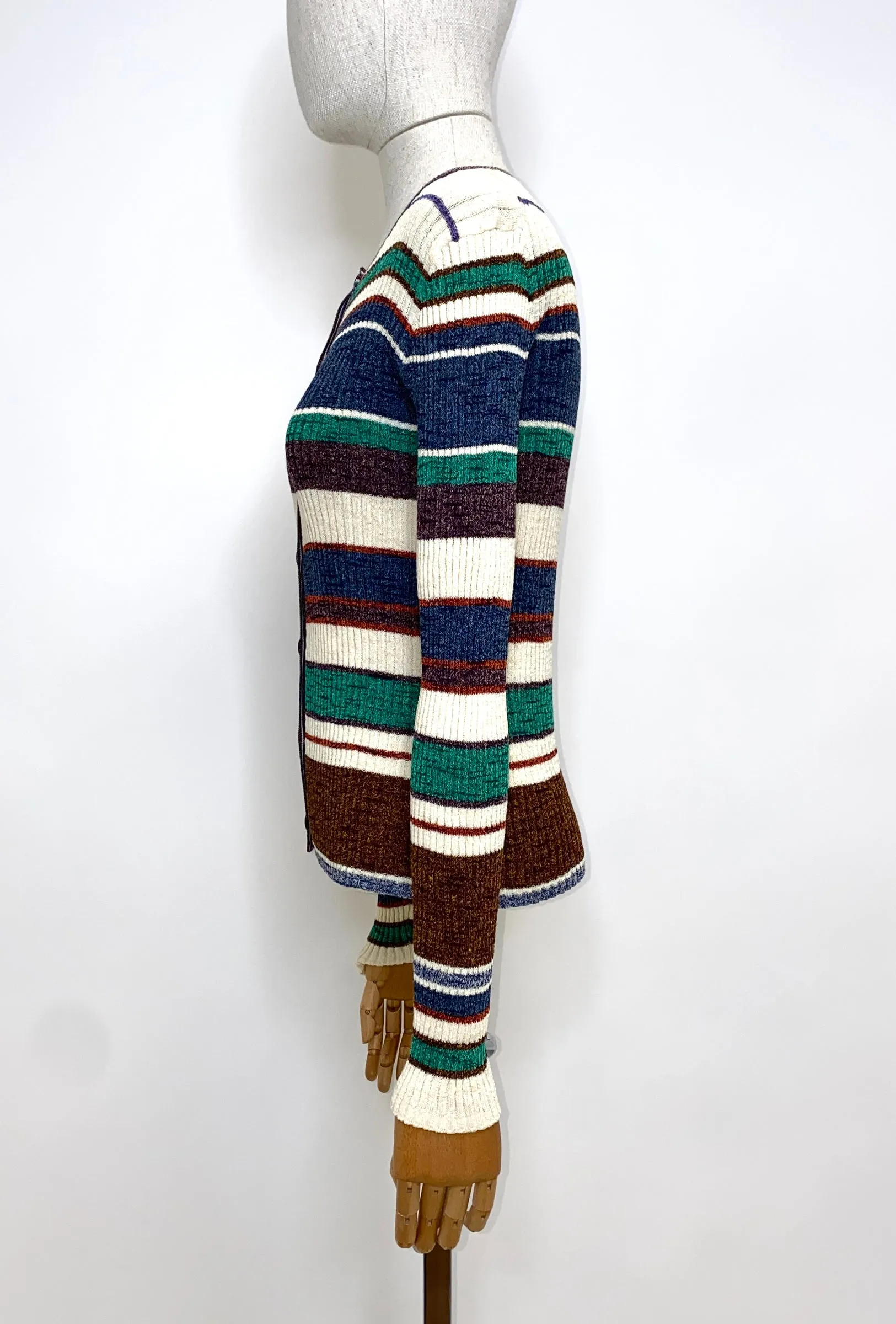 Cotton Linen Crepe Cardigan, Heather Blue sold by ODEEH product image thumbnail 2