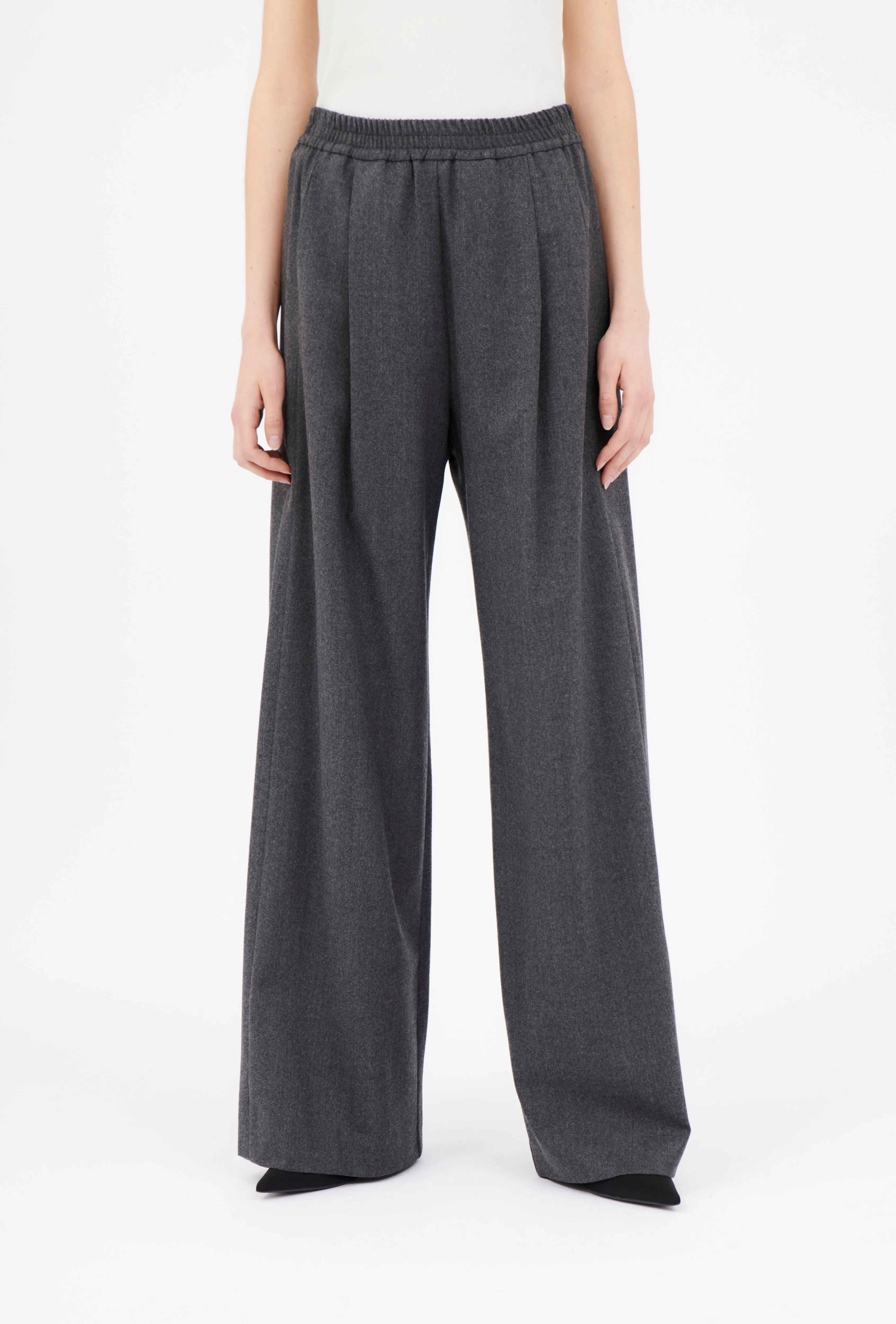 Stretch Flannel Hose, Granite sold by ODEEH