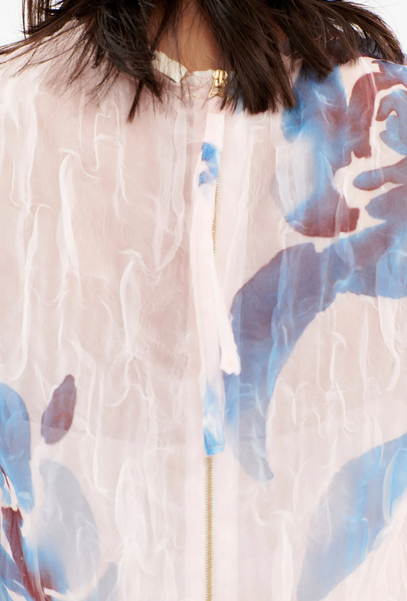 Painted Peonies Shirt, Capri Blue sold by ODEEH product image thumbnail 4