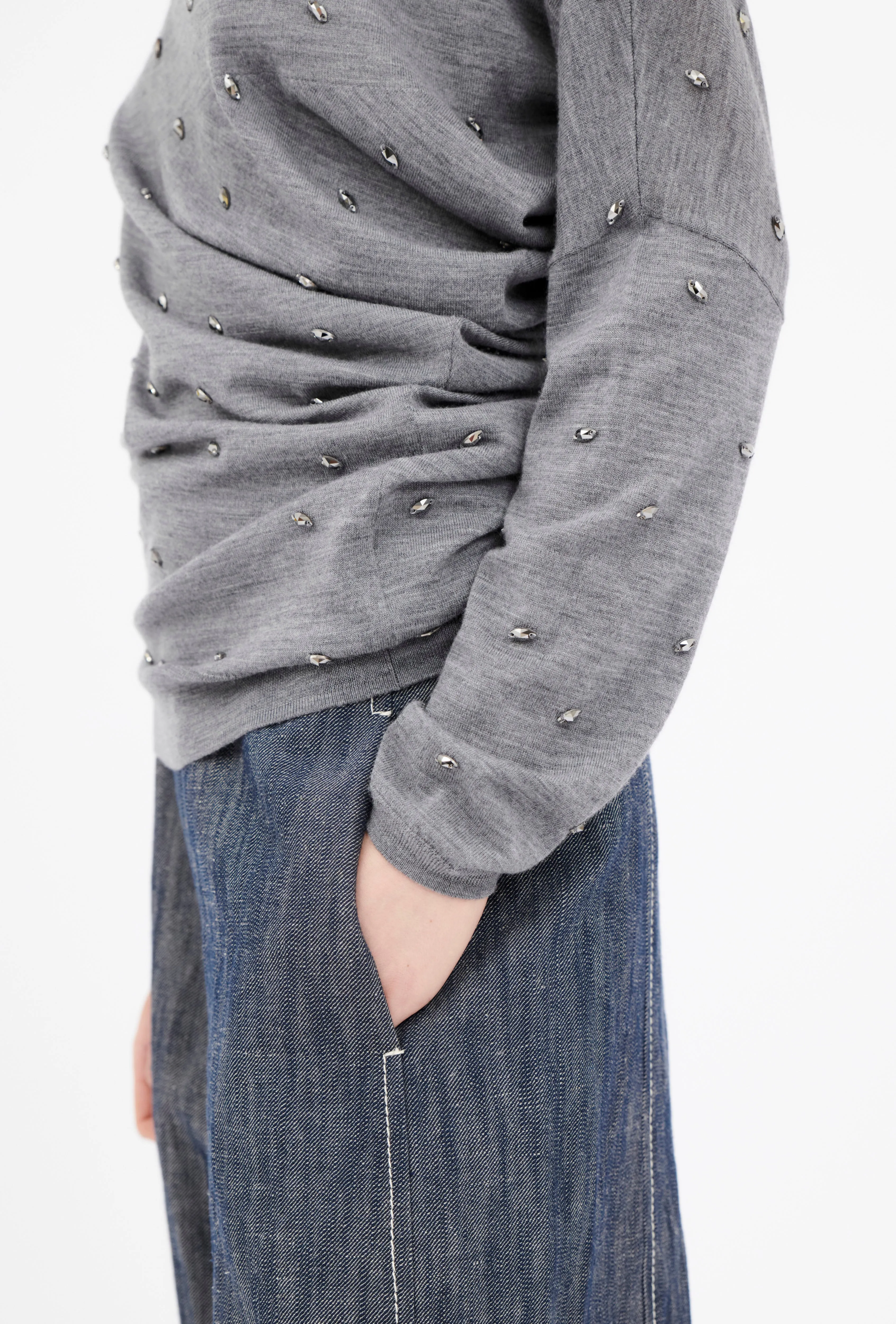 Merino Extrafine Pullover, Heather Grey sold by ODEEH product image thumbnail 5