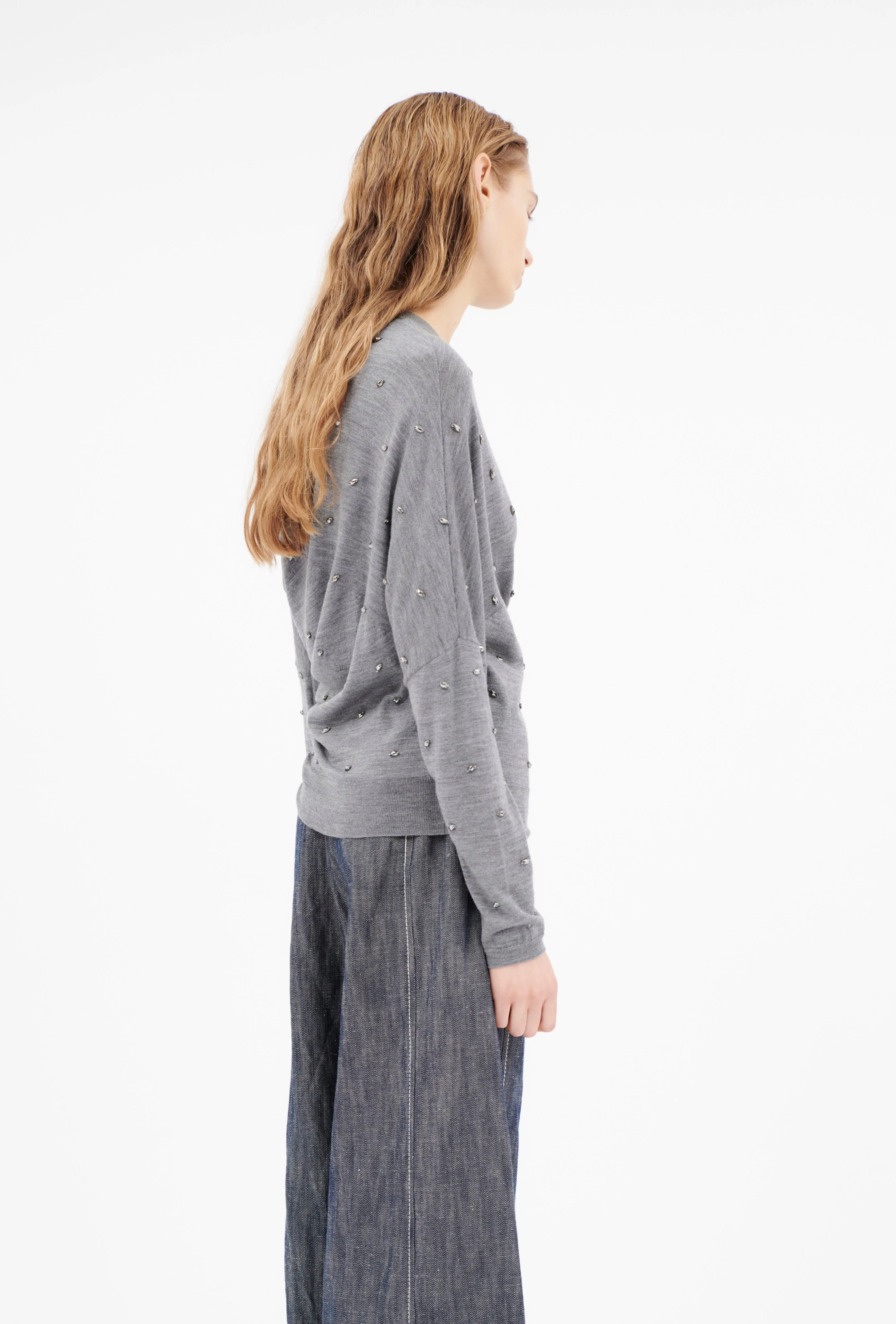 Merino Extrafine Pullover, Heather Grey sold by ODEEH product image thumbnail 3
