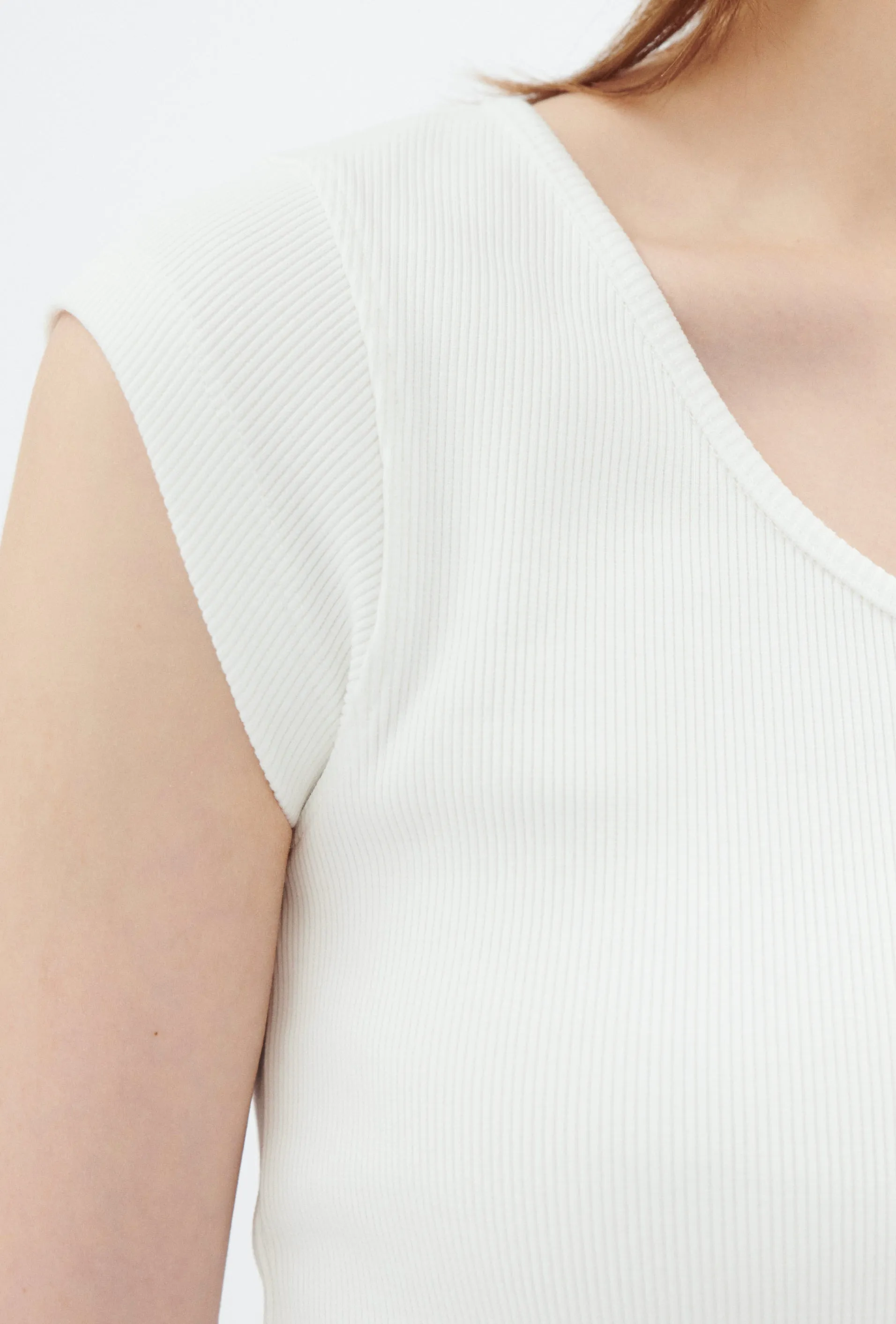 Organic Cotton Rib T-Shirt, Milk sold by ODEEH product image thumbnail 5