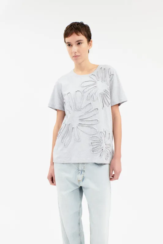 Organic Single Jersey T-Shirt, Heather Grey made by ODEEH