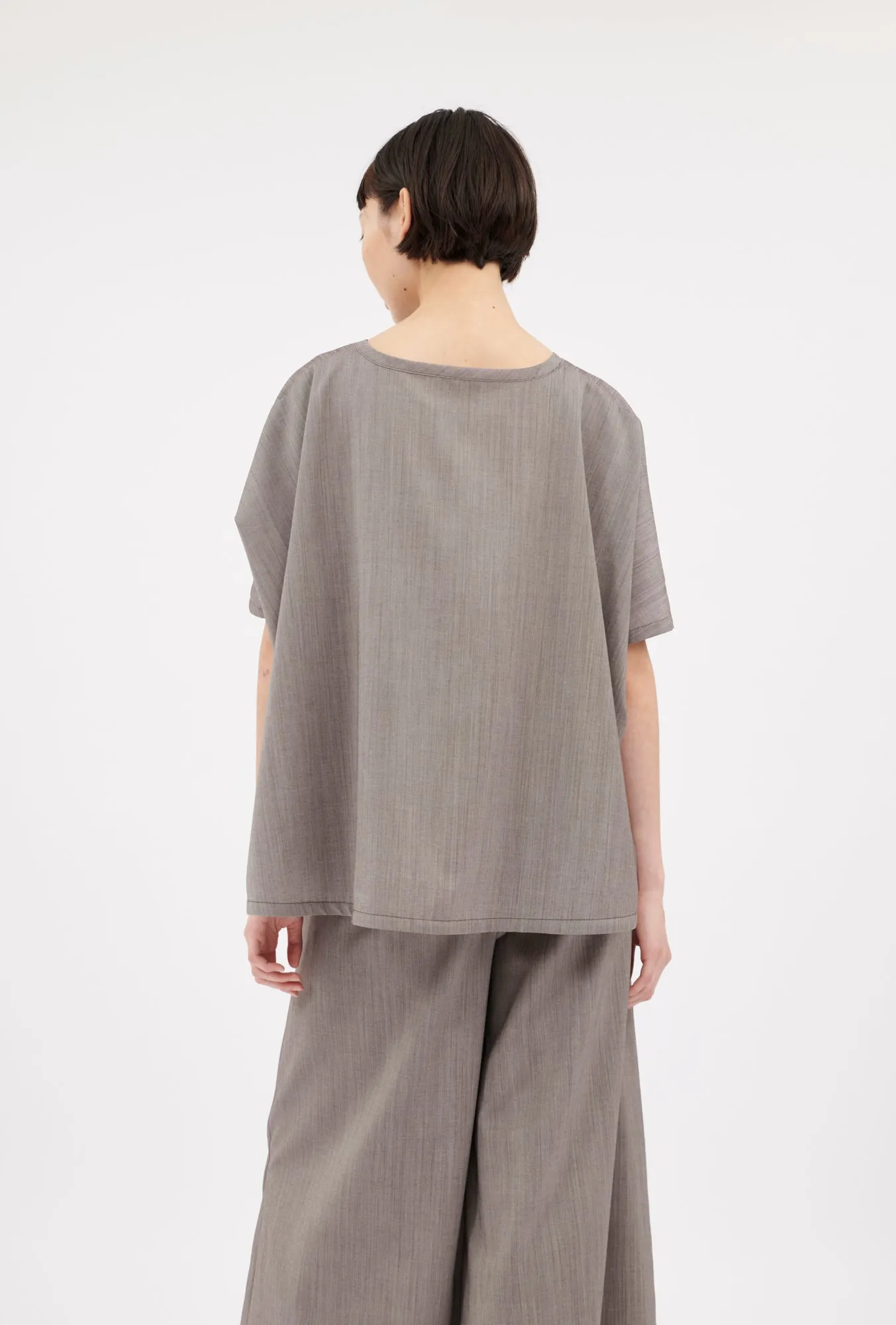 Light Weight Wool Shirt, Taupe sold by ODEEH product image thumbnail 3