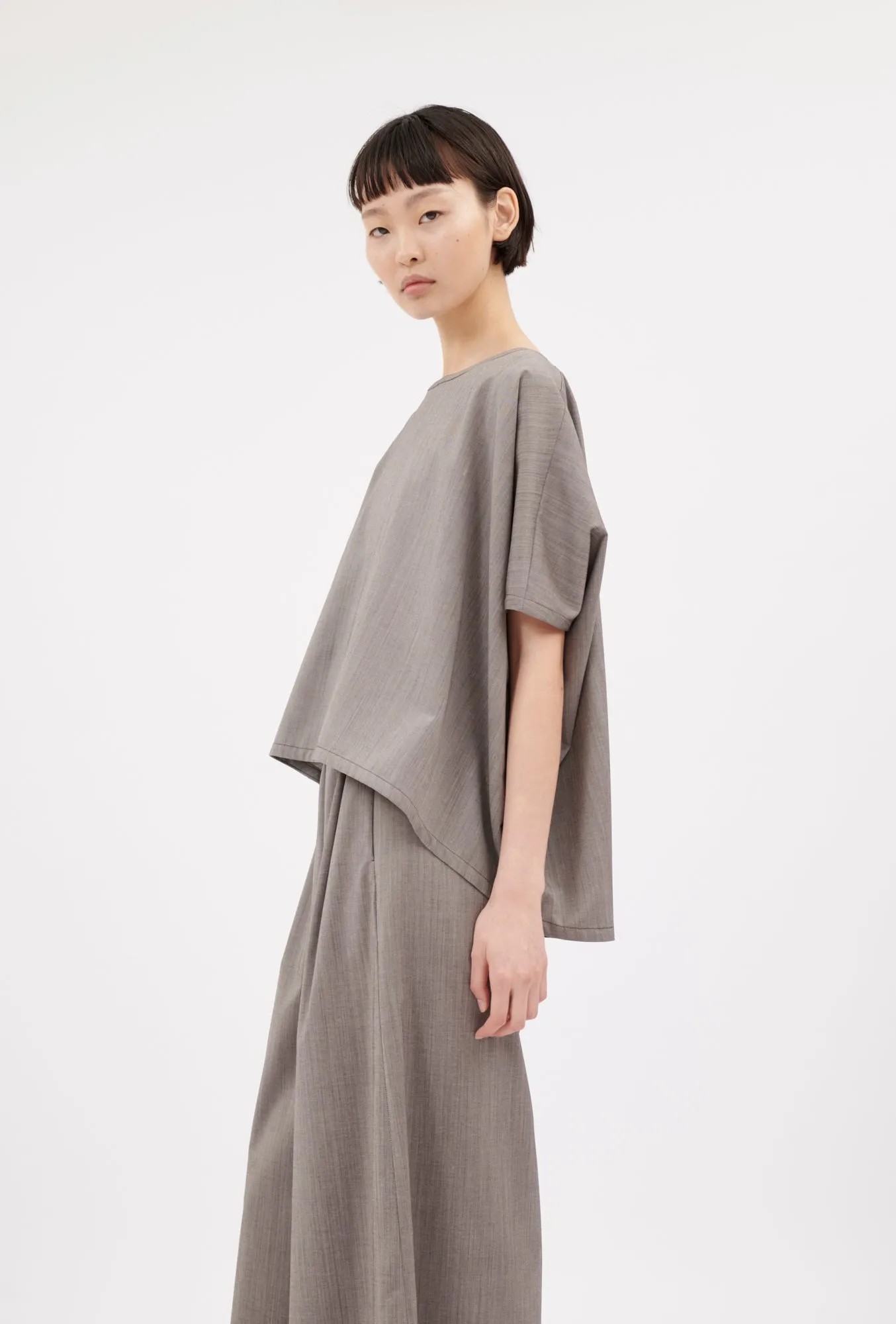 Light Weight Wool Shirt, Taupe sold by ODEEH product image thumbnail 2